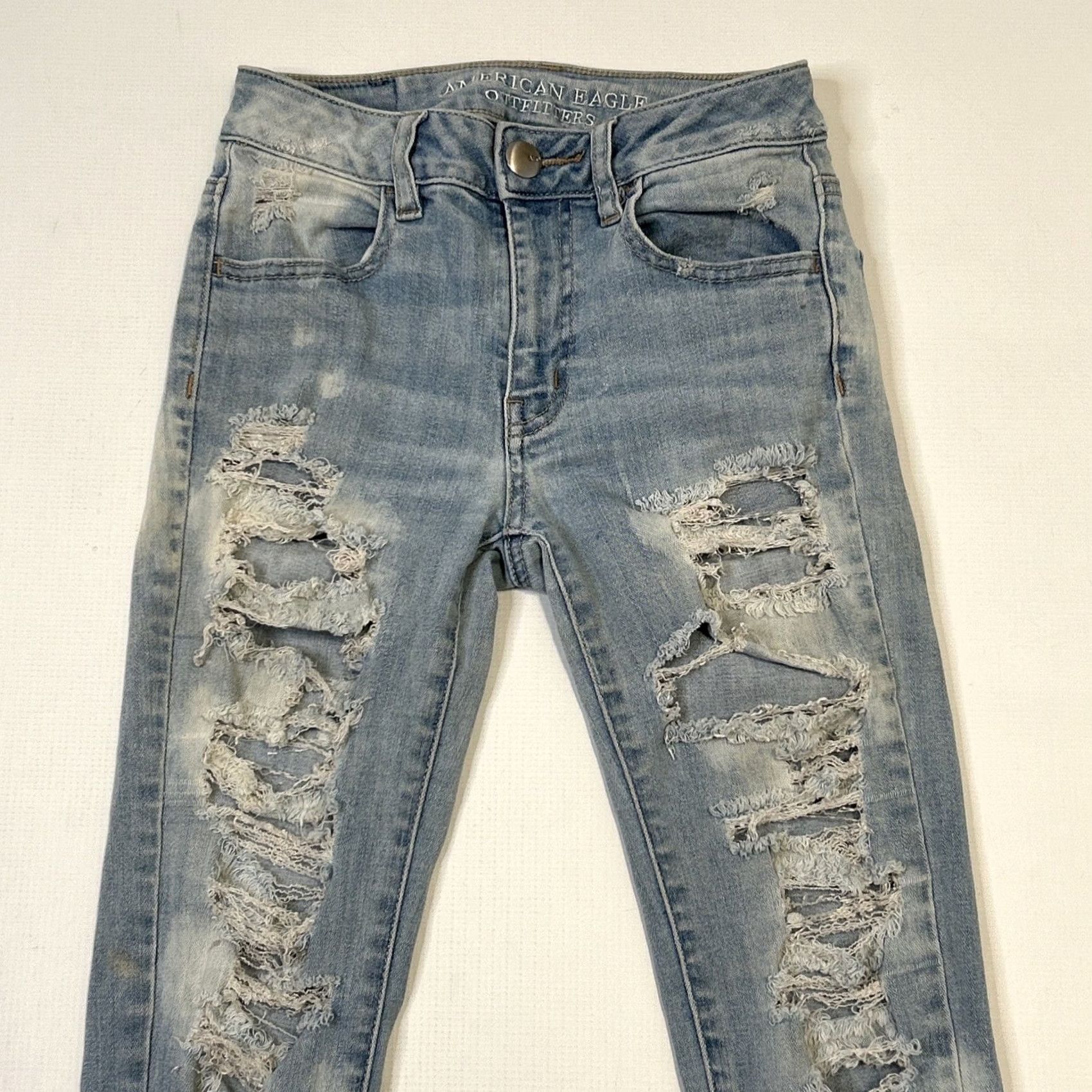 American Eagle Outfitters VINTAGE American Eagle Outfitters 00 Hi Rise Jegging 5-Pocket Denim Jeans Blue Slim 23in Waist 28in Inseam Womens Jeans 90s 80s Size 24" / US 00 / IT 34 - 4 Thumbnail