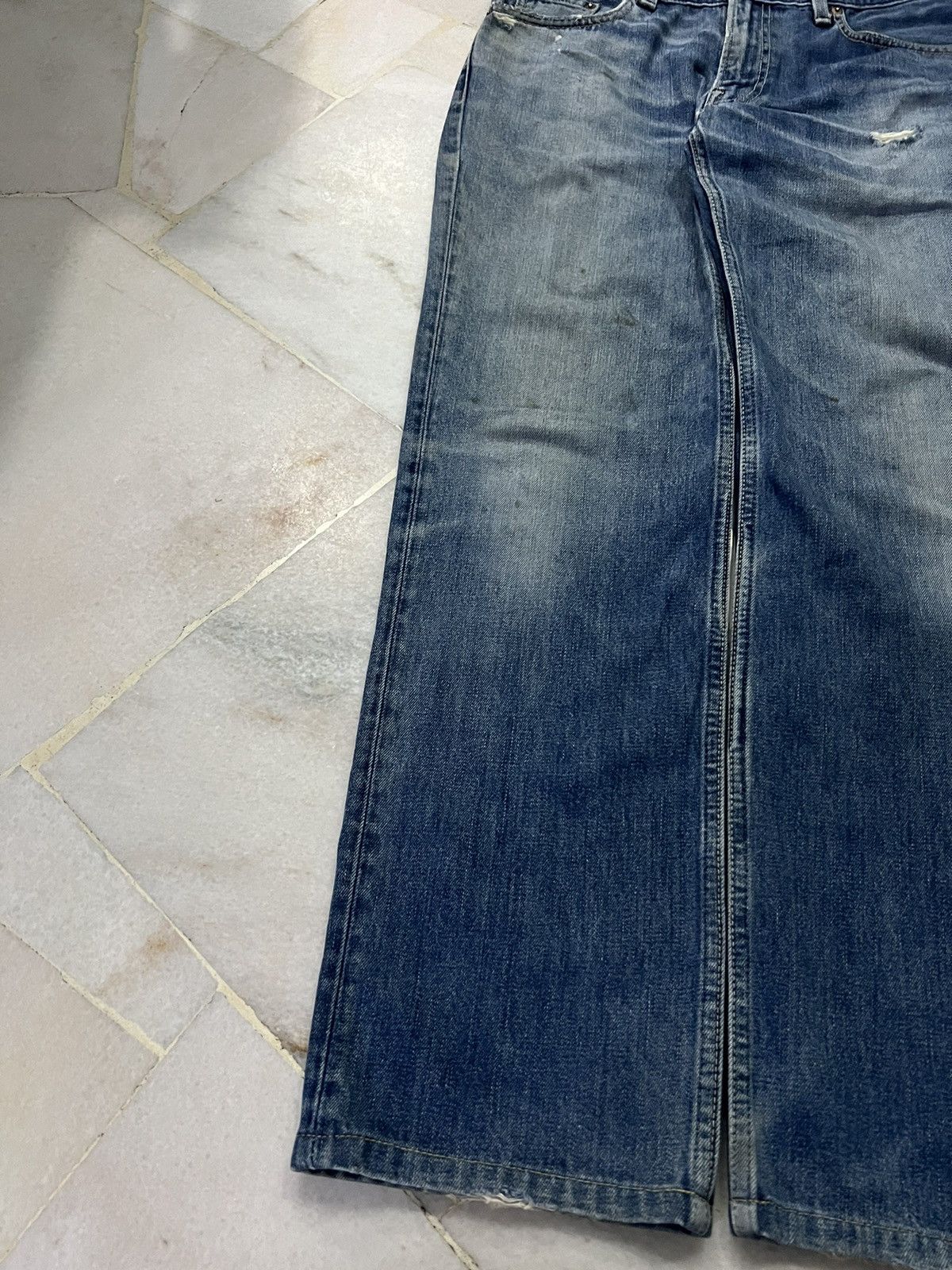 Levi's Vintage Levis 502 Faded Blue Distress Jeans Size US 31 - 3 Thumbnail