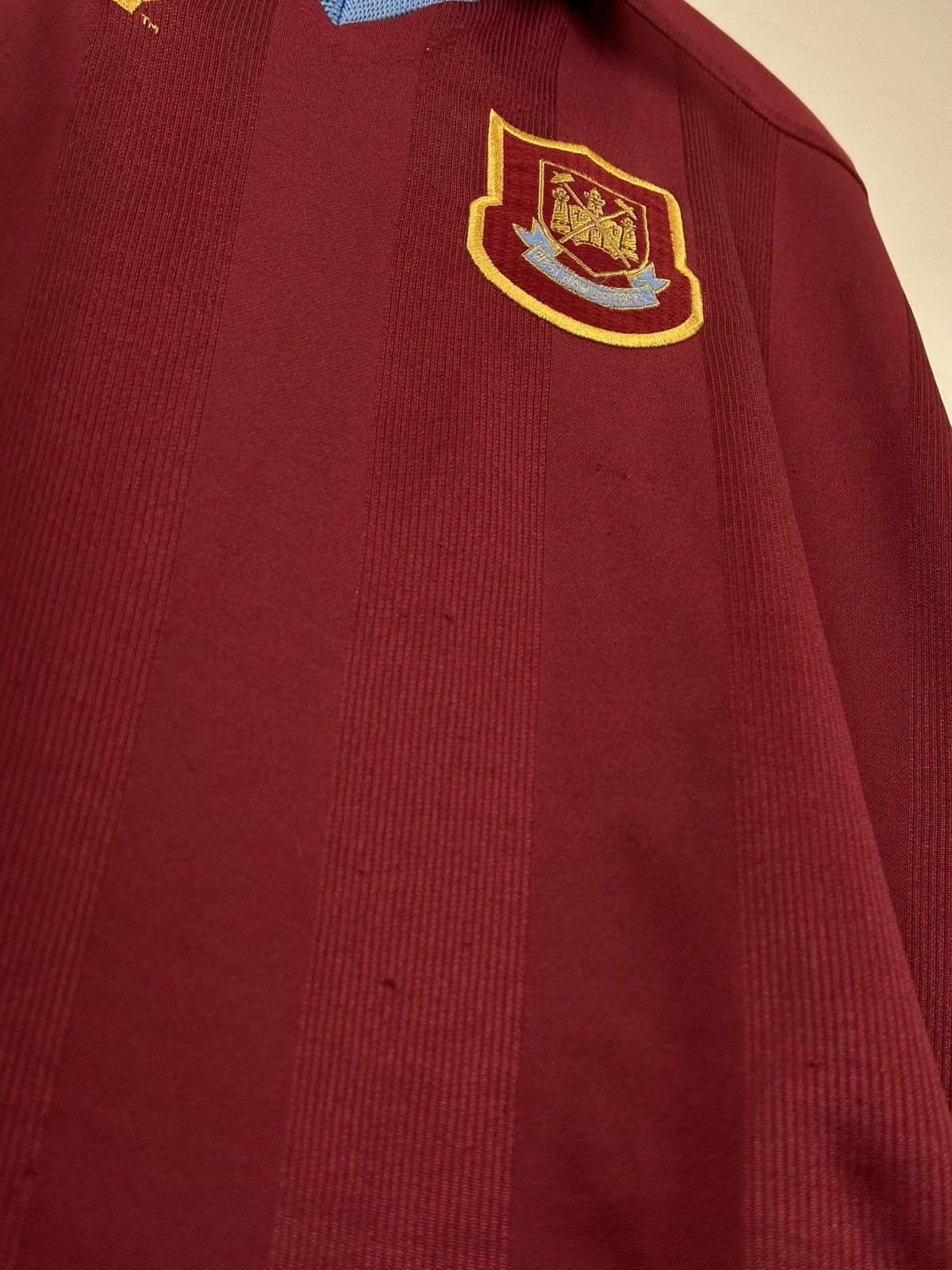 PONY × Vintage WEST HAM UNITED 1997 / 1998 HOME FOOTBAL SOCCER JERSEY PONY Size US L / EU 52-54 / 3 - 10 Thumbnail