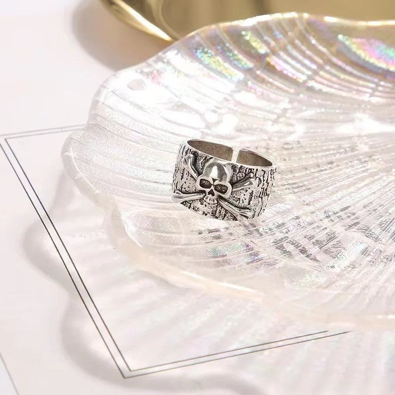 Japanese Brand Retro Skull Wide Ring Size ONE SIZE - 2 Thumbnail