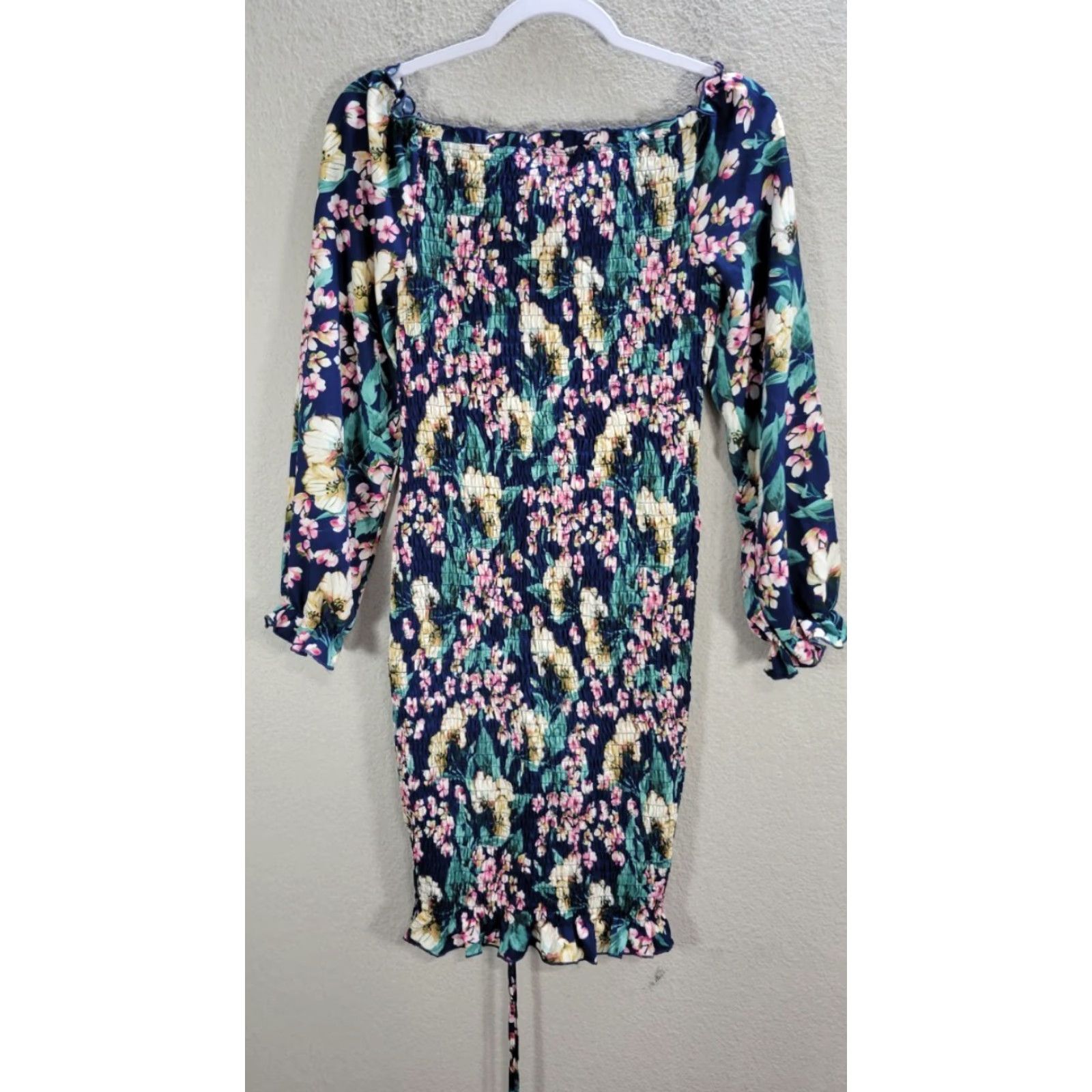 Vintage PRETTYGARDEN Off Shoulder Bodycon Dress Drawstring Sexy Mini Smocked Sz M NWT Dresses Size M / US 6-8 / IT 42-44 - 6 Thumbnail