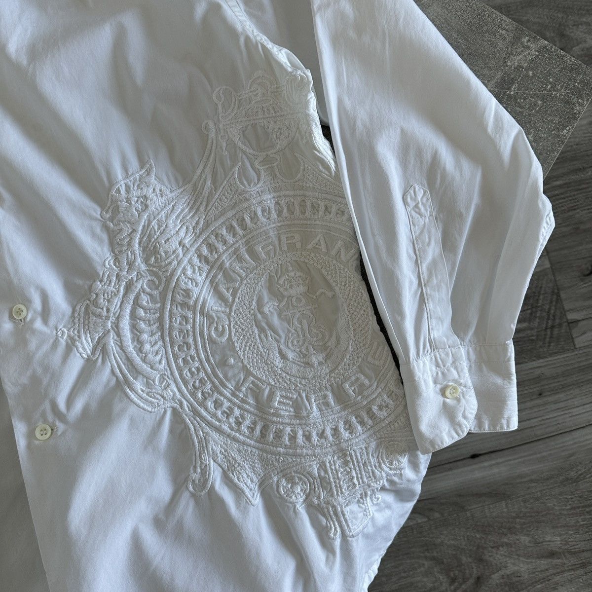 Gianfranco Ferre Vintage 90s Gianfranco Ferre Embroidered monogram shirt y2k Size US M / EU 48-50 / 2 - 7 Thumbnail