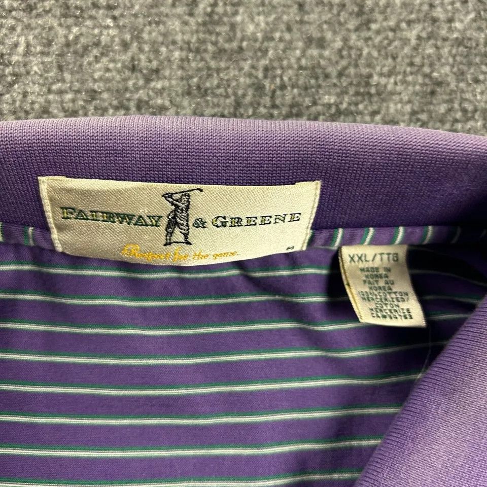 Other PGA West Golf Polo Shirt Adults XXL Striped Fairway & Greene Size US XXL / EU 58 / 5 - 4 Thumbnail