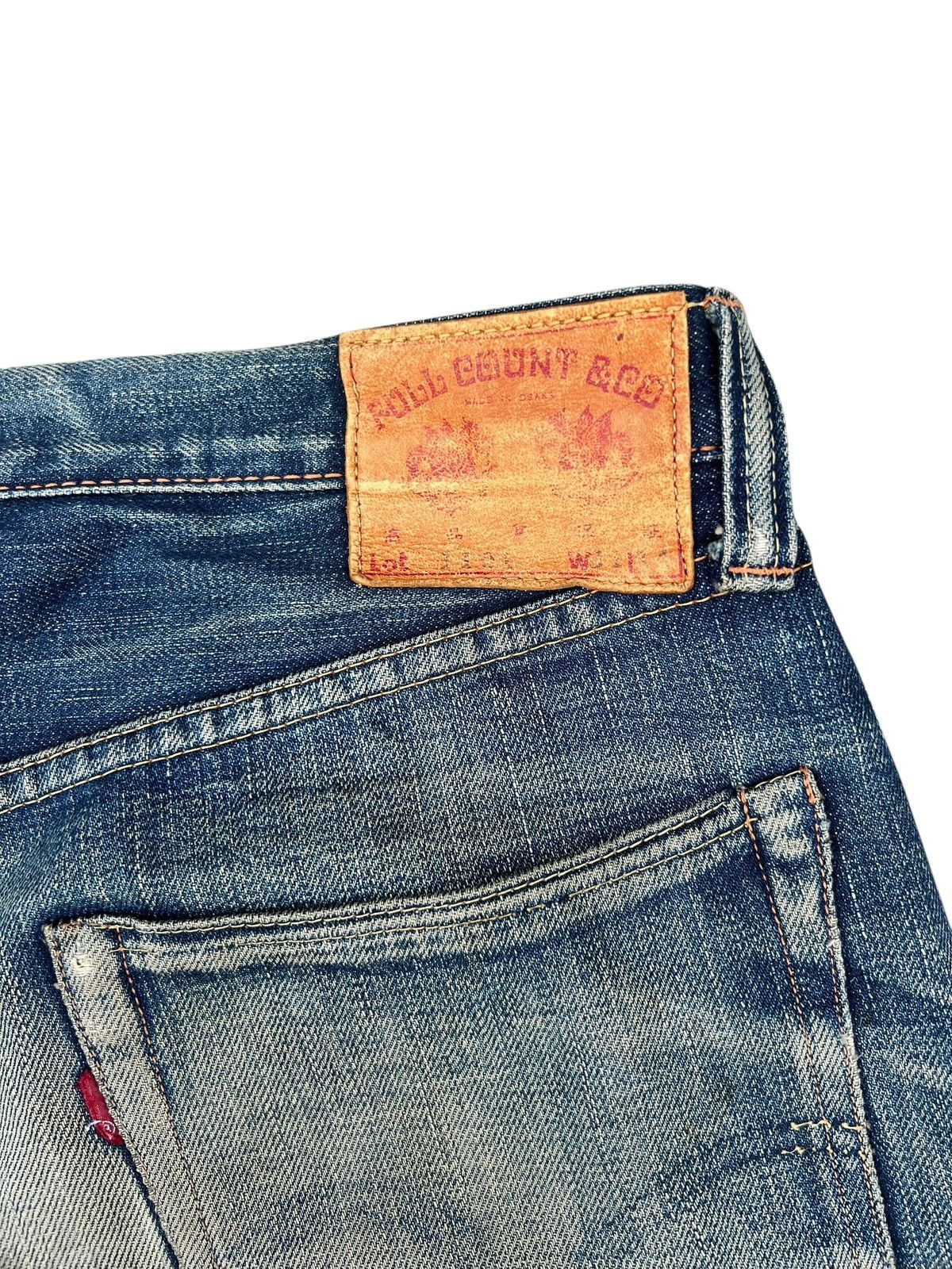 Full Count & Co. Trashed VTG Full Count Aging Dirty Mud Denim Selvedge Jeans Size US 32 / EU 48 - 21 Thumbnail