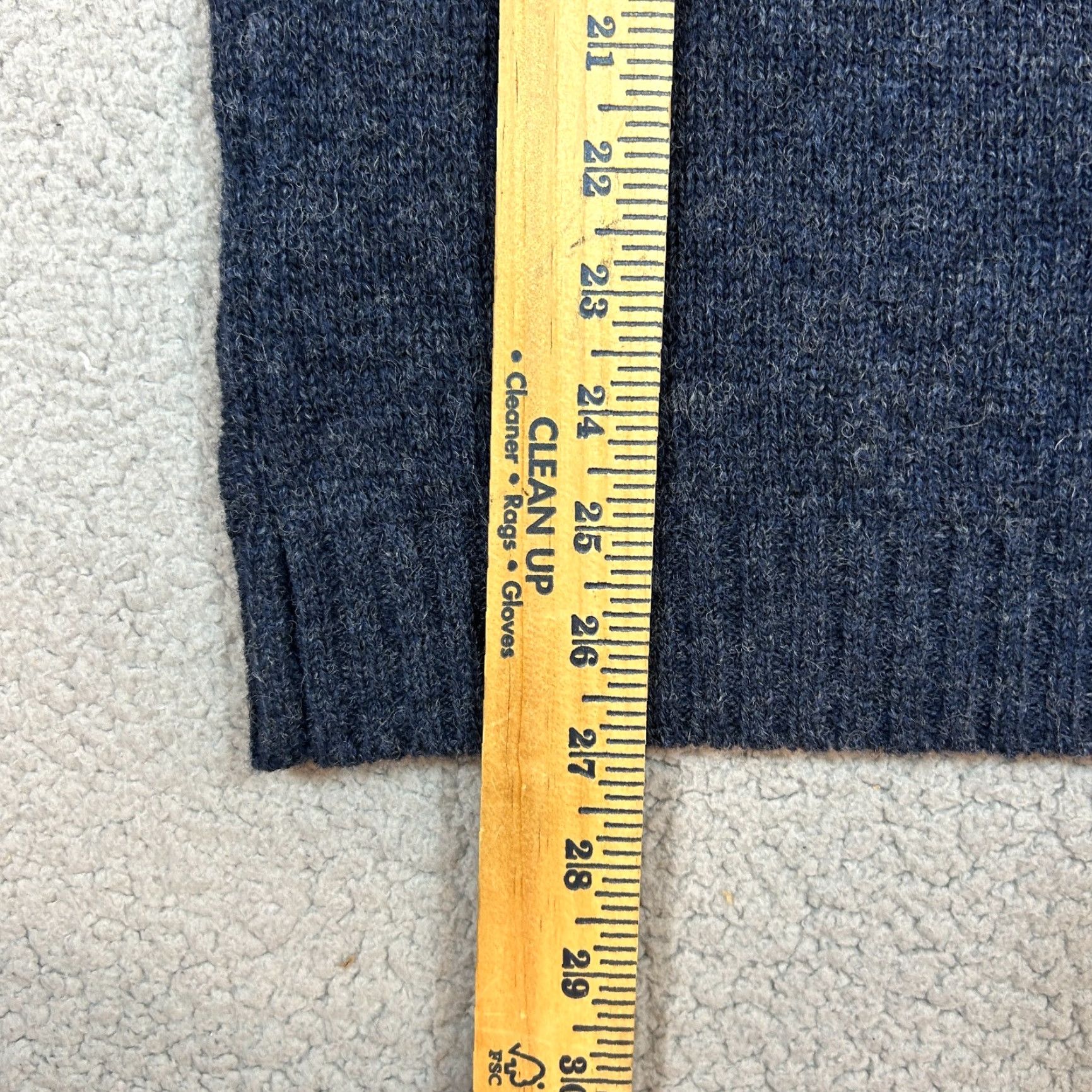 Vintage Line of Trade Navy Cable-Knit Fisherman Sweater / Men’s L Shirt? No—Sweater Size US L / EU 52-54 / 3 - 6 Thumbnail