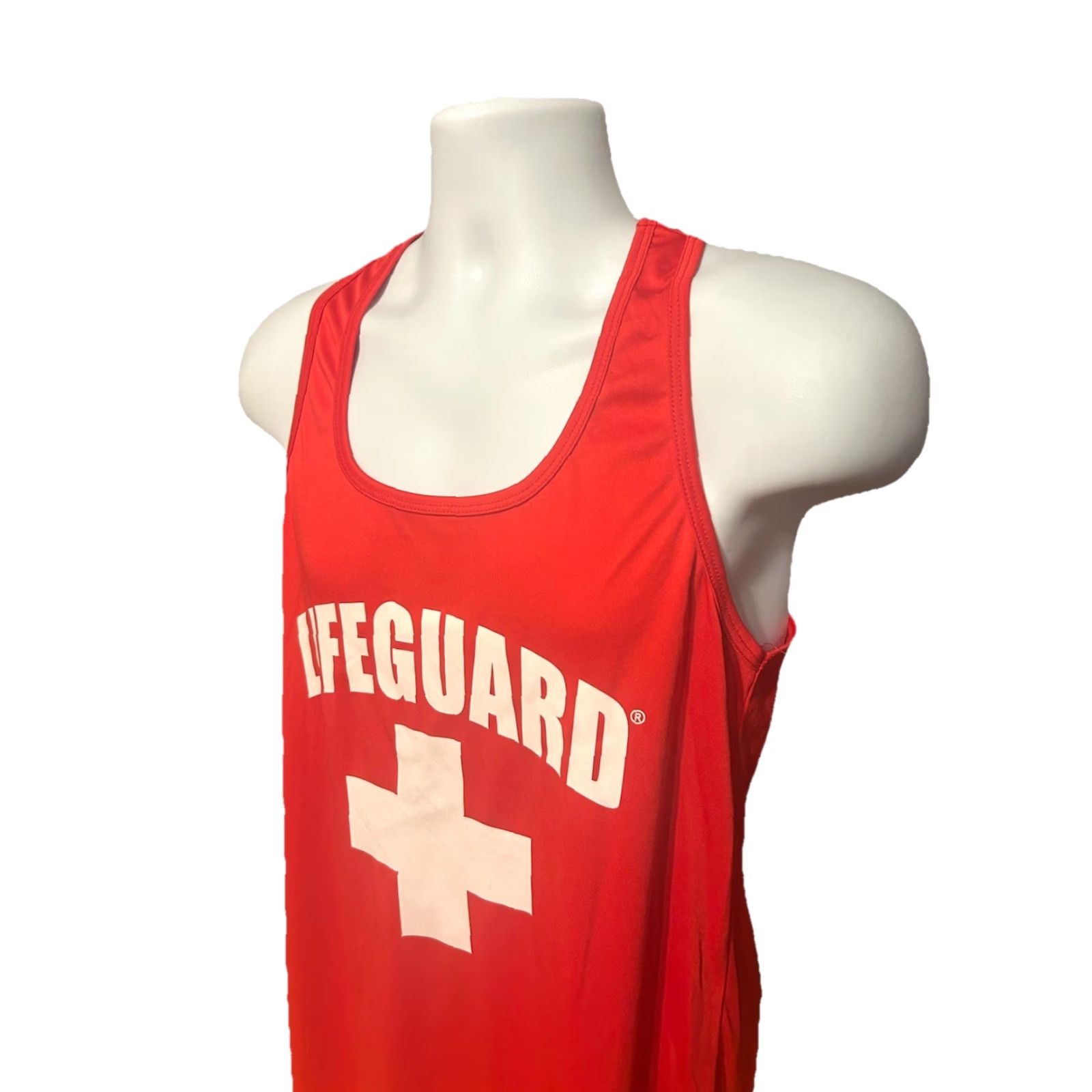 Vintage Lifeguard Tank Top Racer Back Men Large Red Officially Licensed Beach Workout Shirt Size US L / EU 52-54 / 3 - 4 Thumbnail