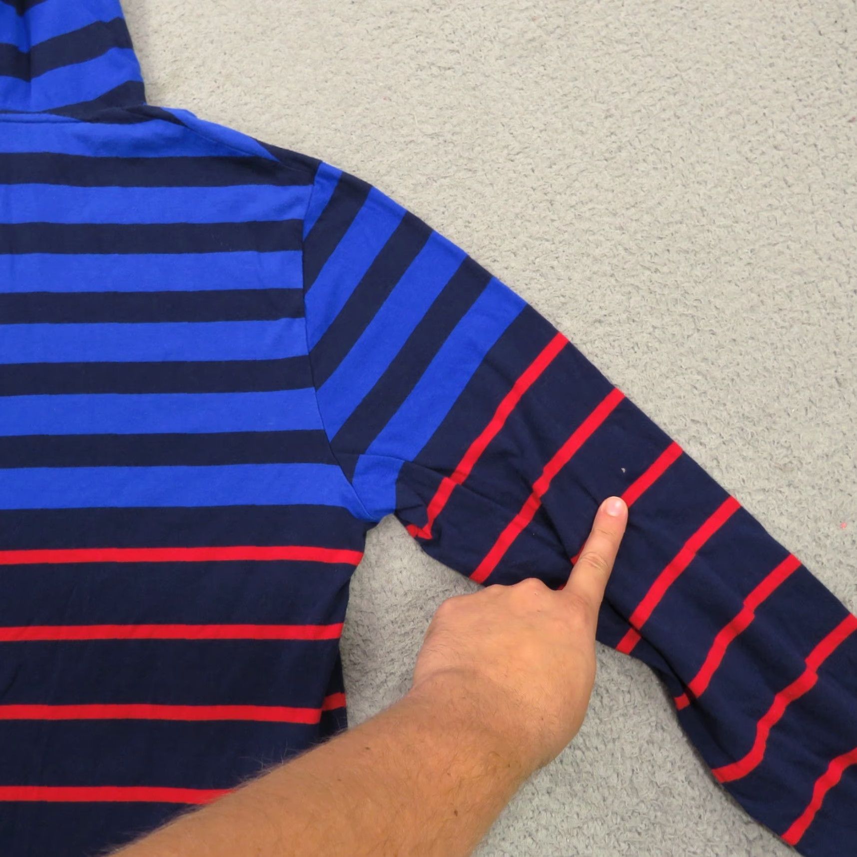 Polo Ralph Lauren Polo Ralph Lauren Hoodie Men Large Navy Red Pony Lightweight Hooded Shirt PRL (Crew Neck, Long Sleeve, Knit Cotton, Embroidered Logo) Size US L / EU 52-54 / 3 - 7 Thumbnail