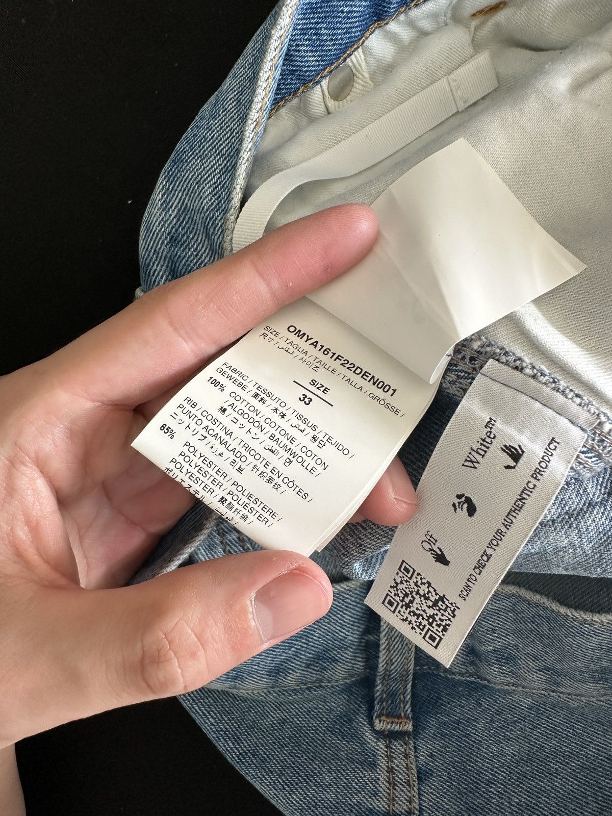 Off-White Off White Double Knee Carpenter Flared Denim Pants Size US 33 - 10 Thumbnail