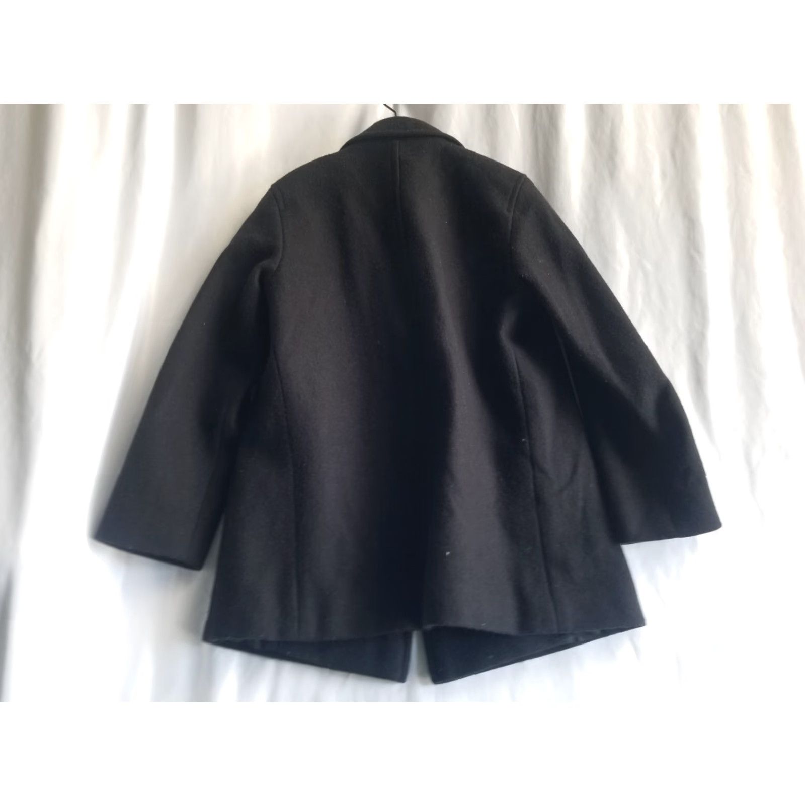 Vintage Marvin Richards Pea Coat Winter Wool Black Coat Size 6 Petite Made in USA Women Coat USA Winter Petite Black Size M / US 6-8 / IT 42-44 - 7 Thumbnail