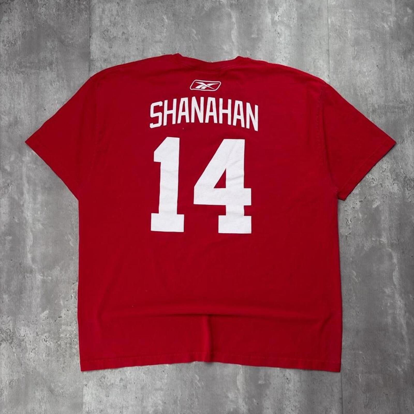 Reebok Vintage Reebok Detroit Red Wings Shanahan #14 NHL T Shirt Size US XXL / EU 58 / 5 - 2 Thumbnail