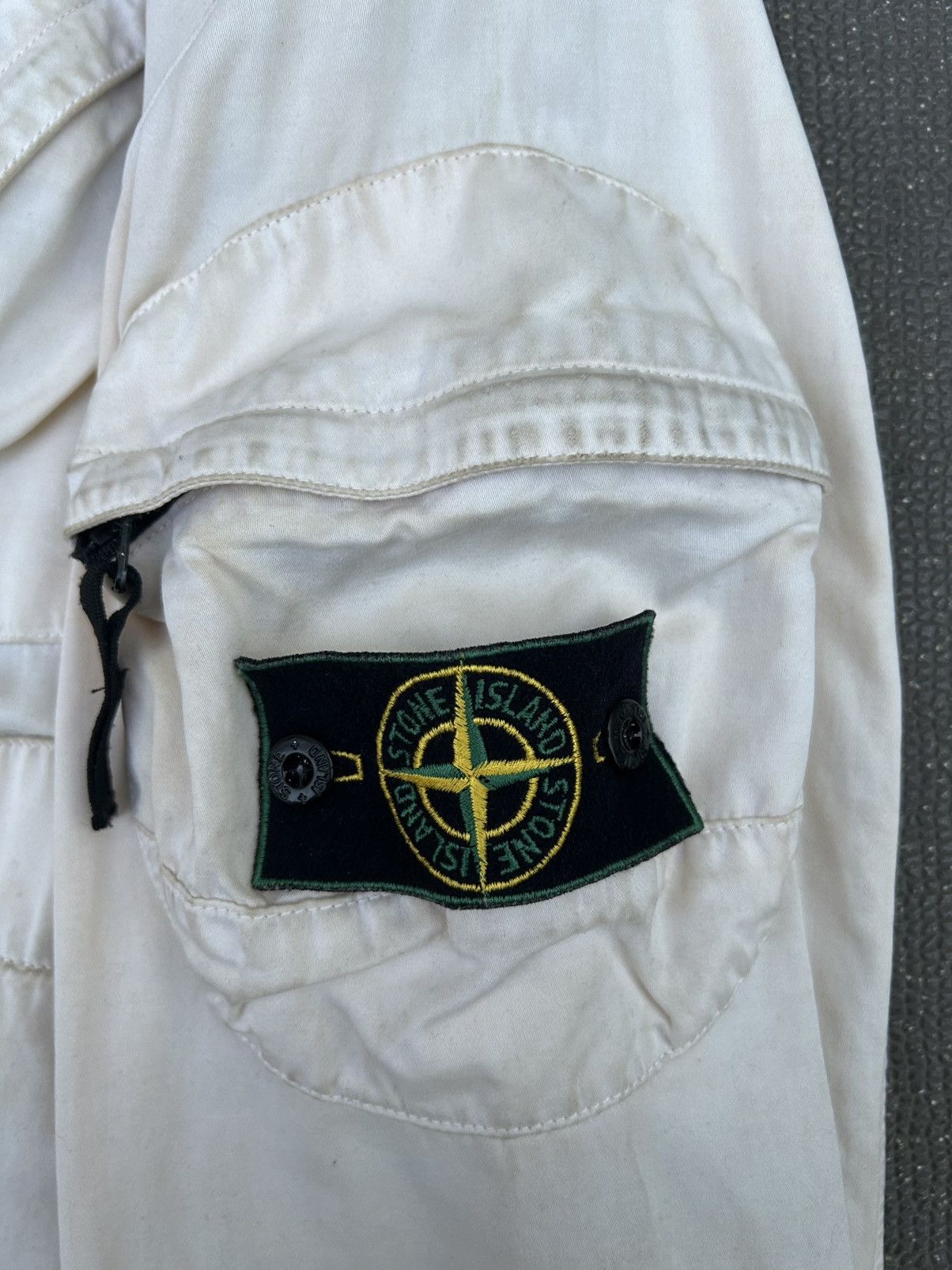 Stone Island Stone island SS1995 Raso Gommato White Multi Pocket Jacket Size US M / EU 48-50 / 2 - 8 Thumbnail