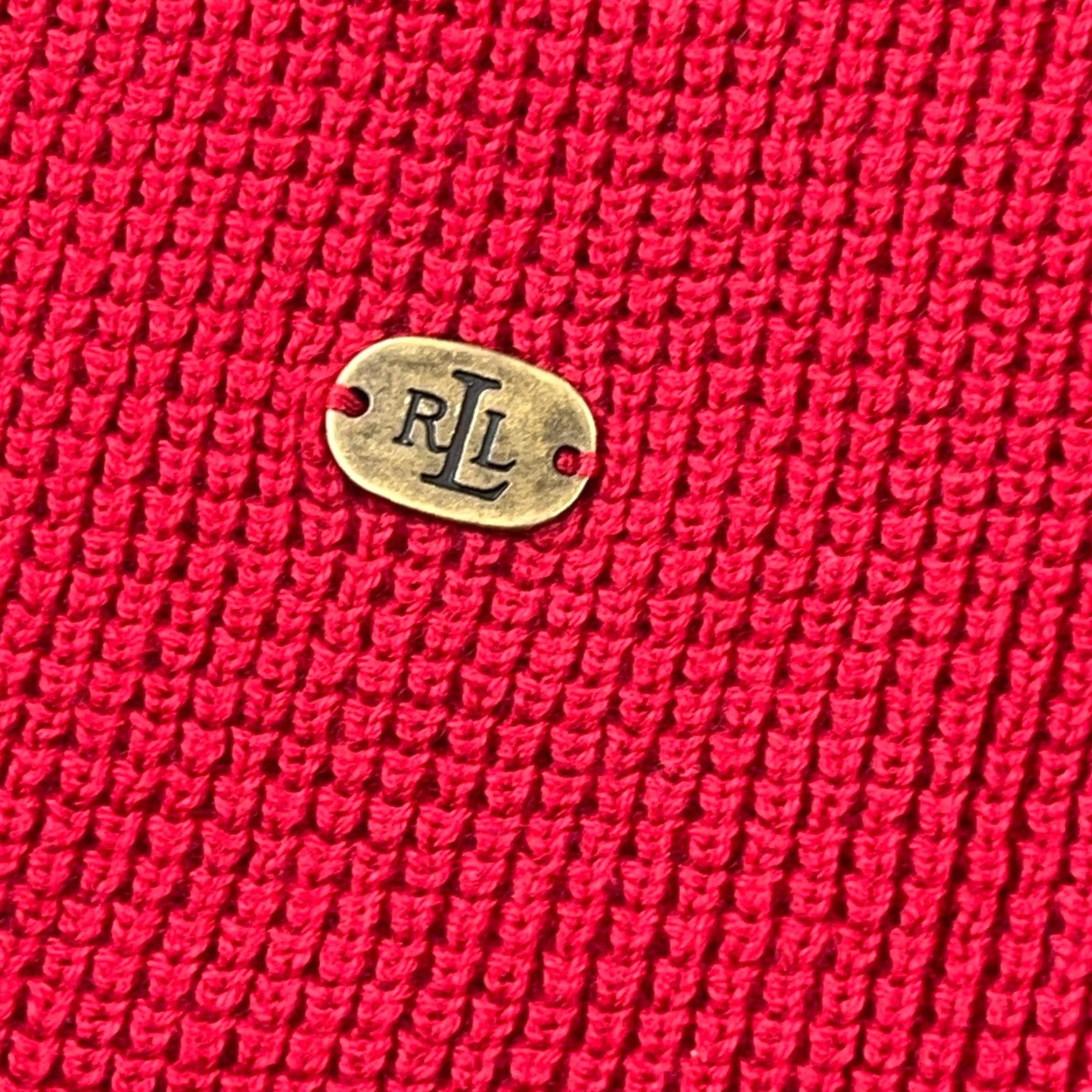 Ralph Lauren Lauren Ralph Lauren Sweater Women 1X Red Waffle-Knit Turtleneck Pullover Casual Heavyweight Size XL / US 12-14 / IT 48-50 - 4 Thumbnail