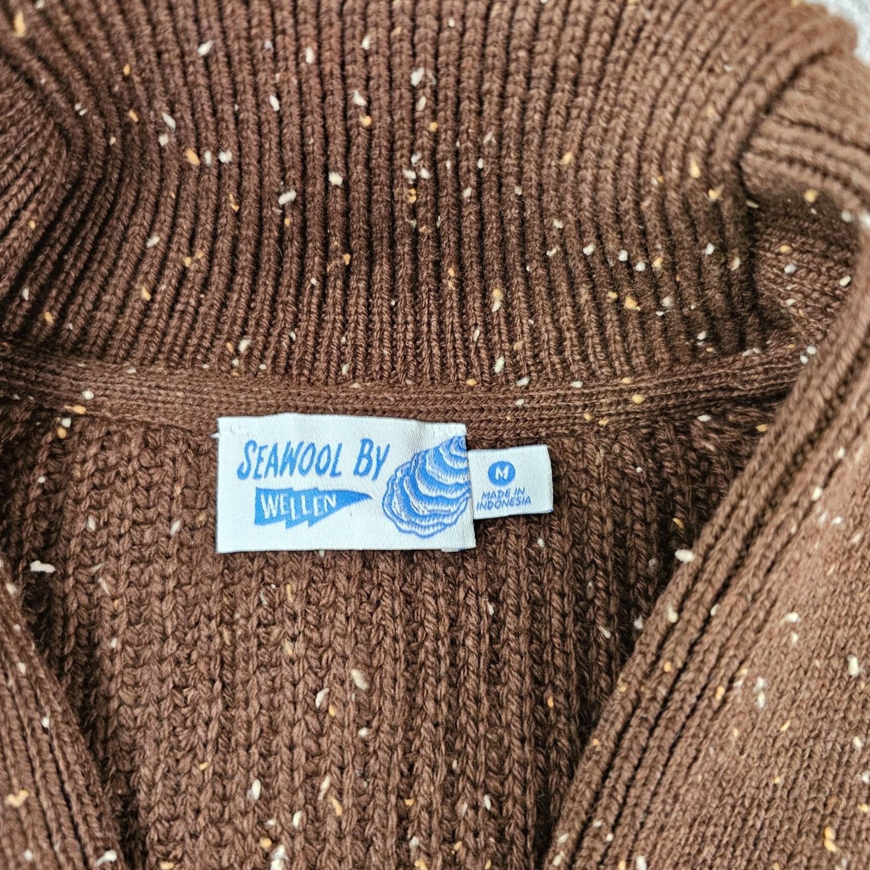 Vintage VINTAGE Wellen Seawool Sweater Mens Medium Shawl Collar Cardigan Donegal Cable Knit Mens Size US M / EU 48-50 / 2 - 3 Thumbnail