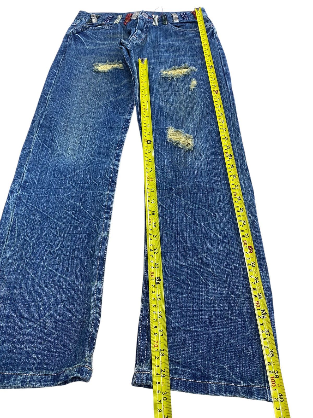Japanese Brand Japanese Brand Thunder Faded Wash Style Loose Jeans Size US 31 - 8 Thumbnail