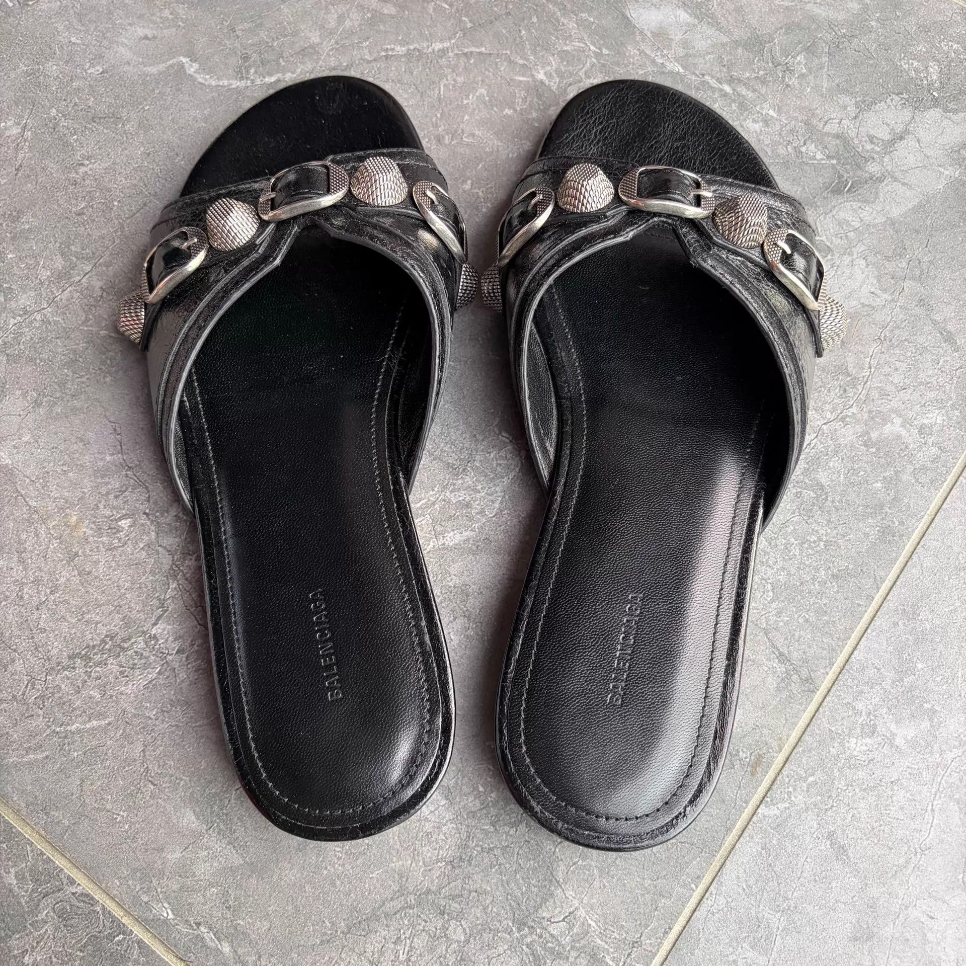 Balenciaga Balenciaga Black Slippers 36 Size US 5.5 / IT 35.5 - 3 Thumbnail