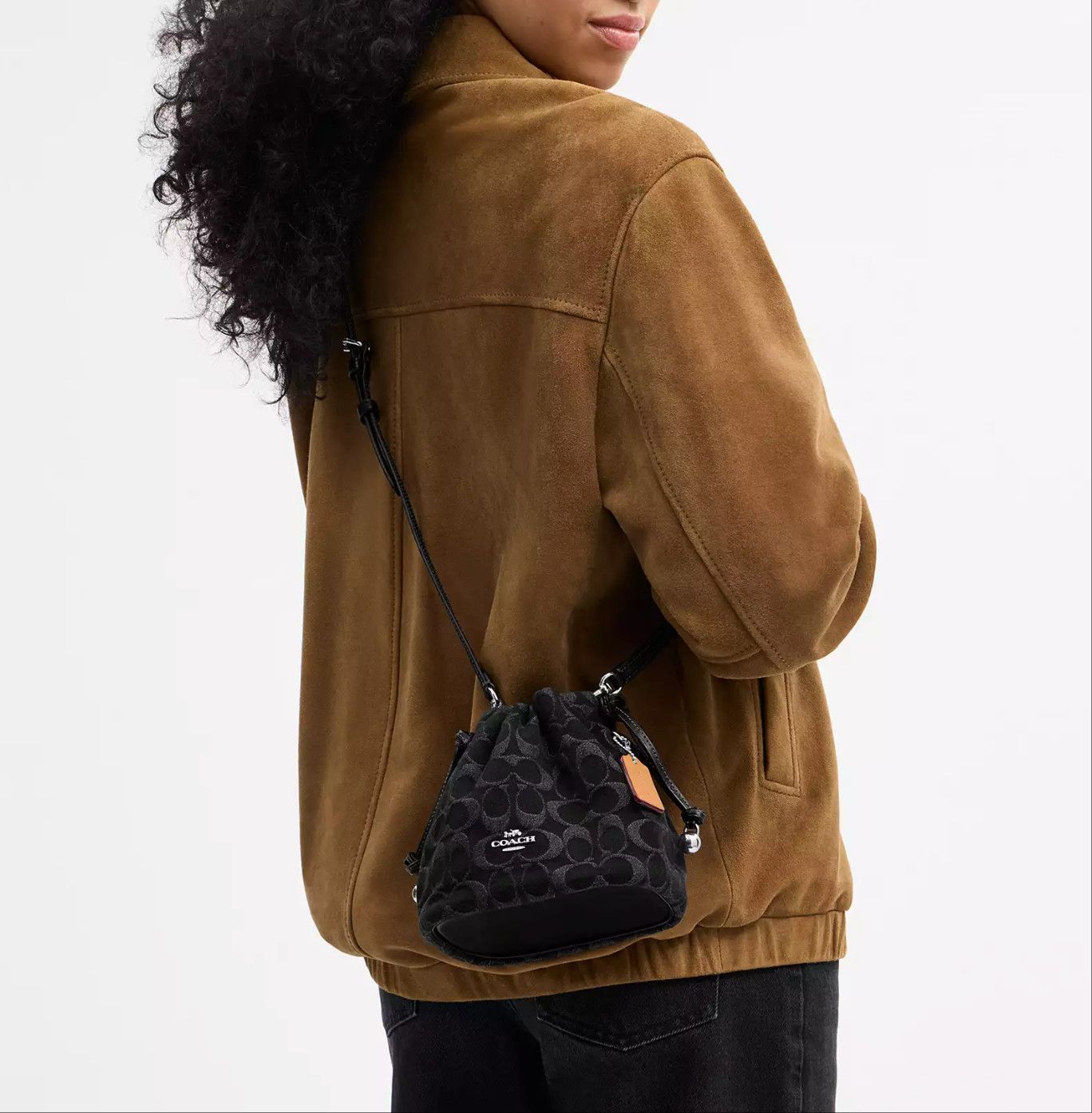 Coach Faye Mini Drawstring Bag In Signature Denim CCZ45 Size ONE SIZE - 10 Thumbnail
