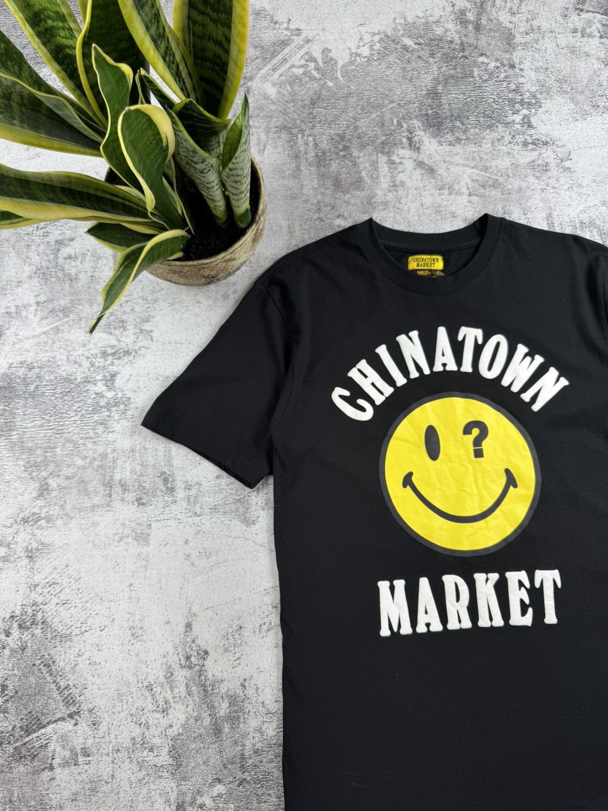 Japanese Brand Chinatown Market Smiley Men’s Medium Black Hip Hop Rap Cotton T Shirt Tee Jersey Size US M / EU 48-50 / 2 - 5 Thumbnail