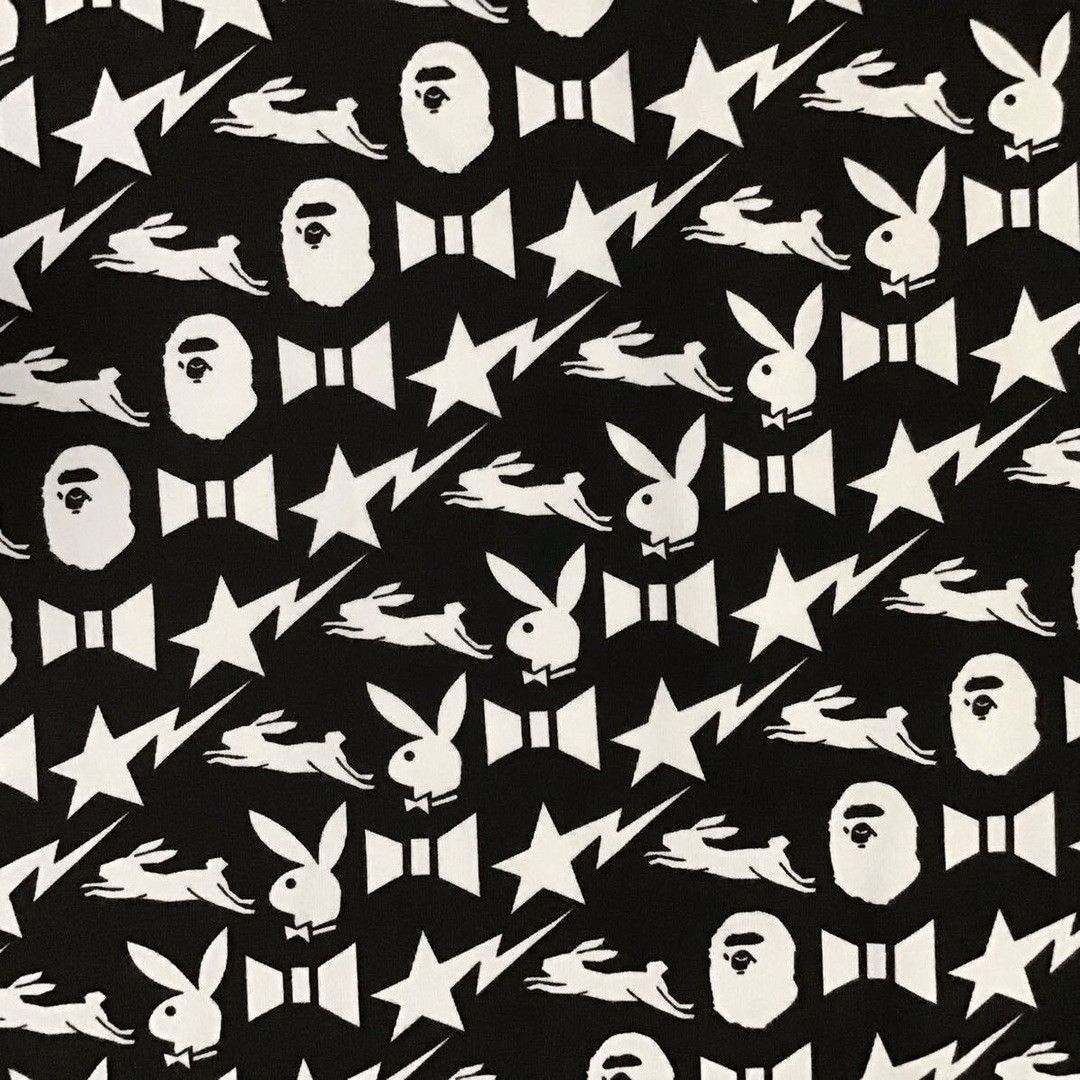 Bape × Playboy BAPE × Playboy Monogram T-shirt a bathing ape Size US M / EU 48-50 / 2 - 2 Thumbnail