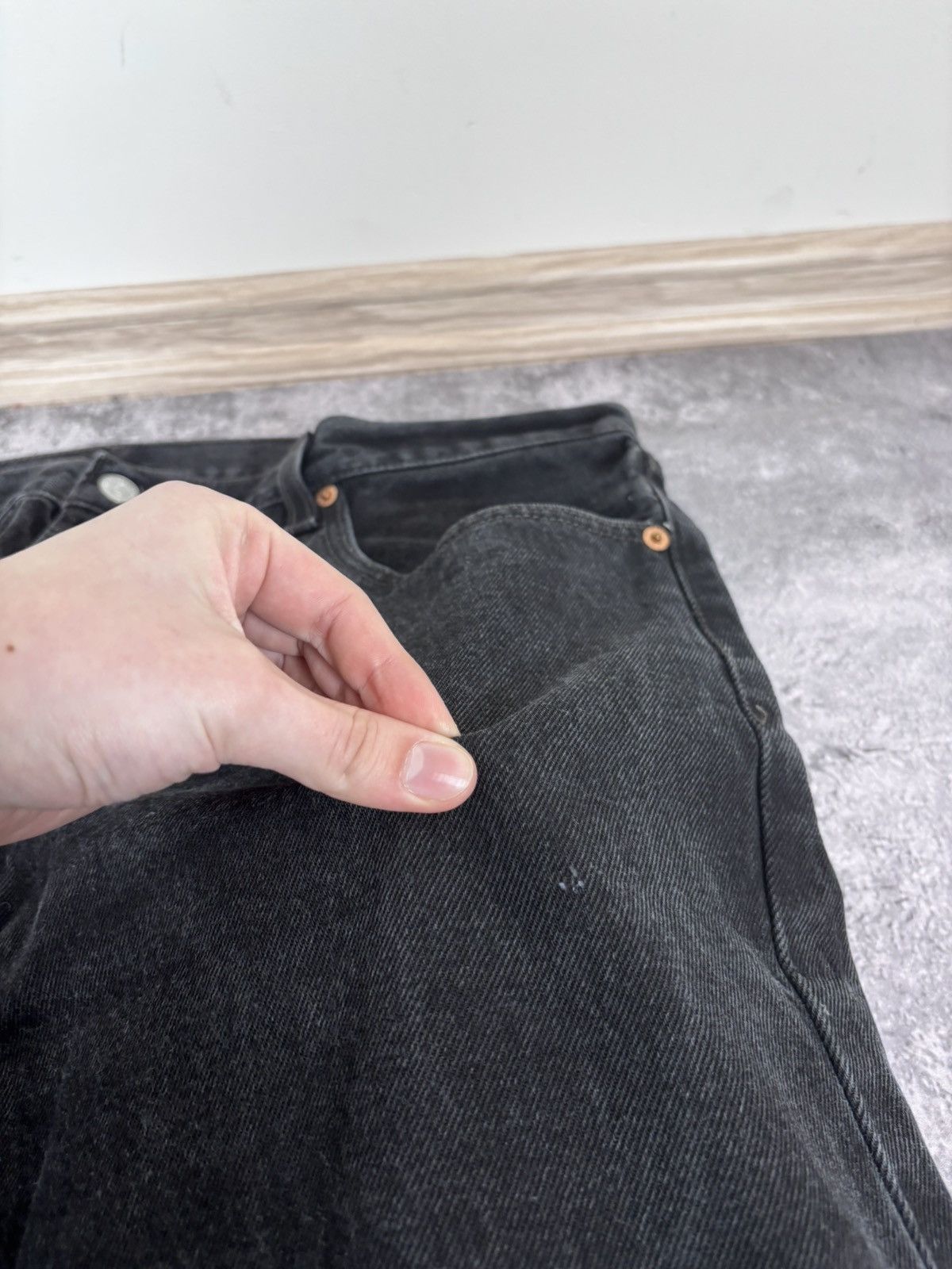 Levi's Vintage Levi’s 501 Paper Tag Black Baggy Denim Baggy Jeans Size US 40 / EU 56 - 13 Thumbnail