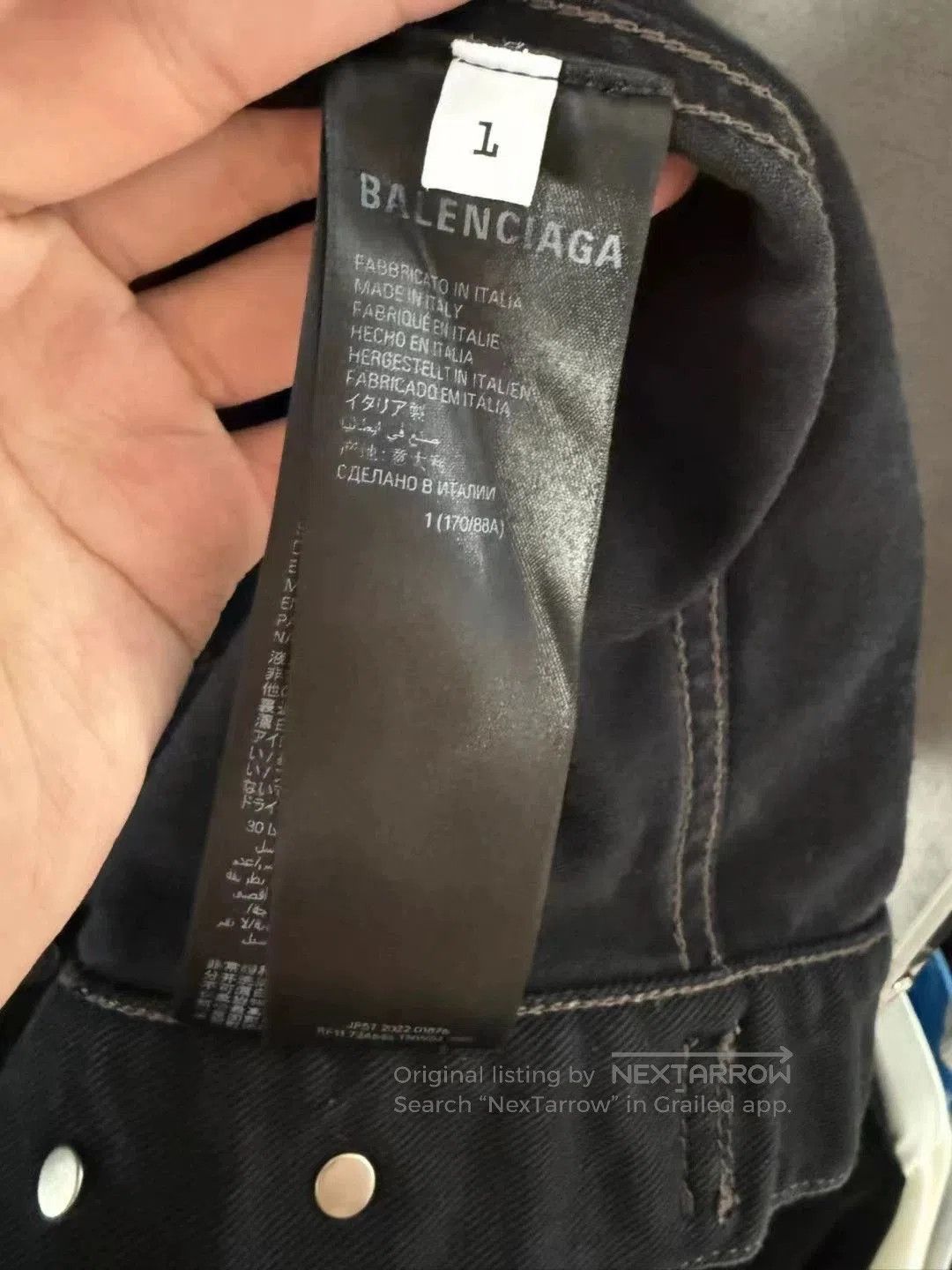Balenciaga Balenciaga Graffiti Logo Denim Jacket. Size US M / EU 48-50 / 2 - 4 Thumbnail