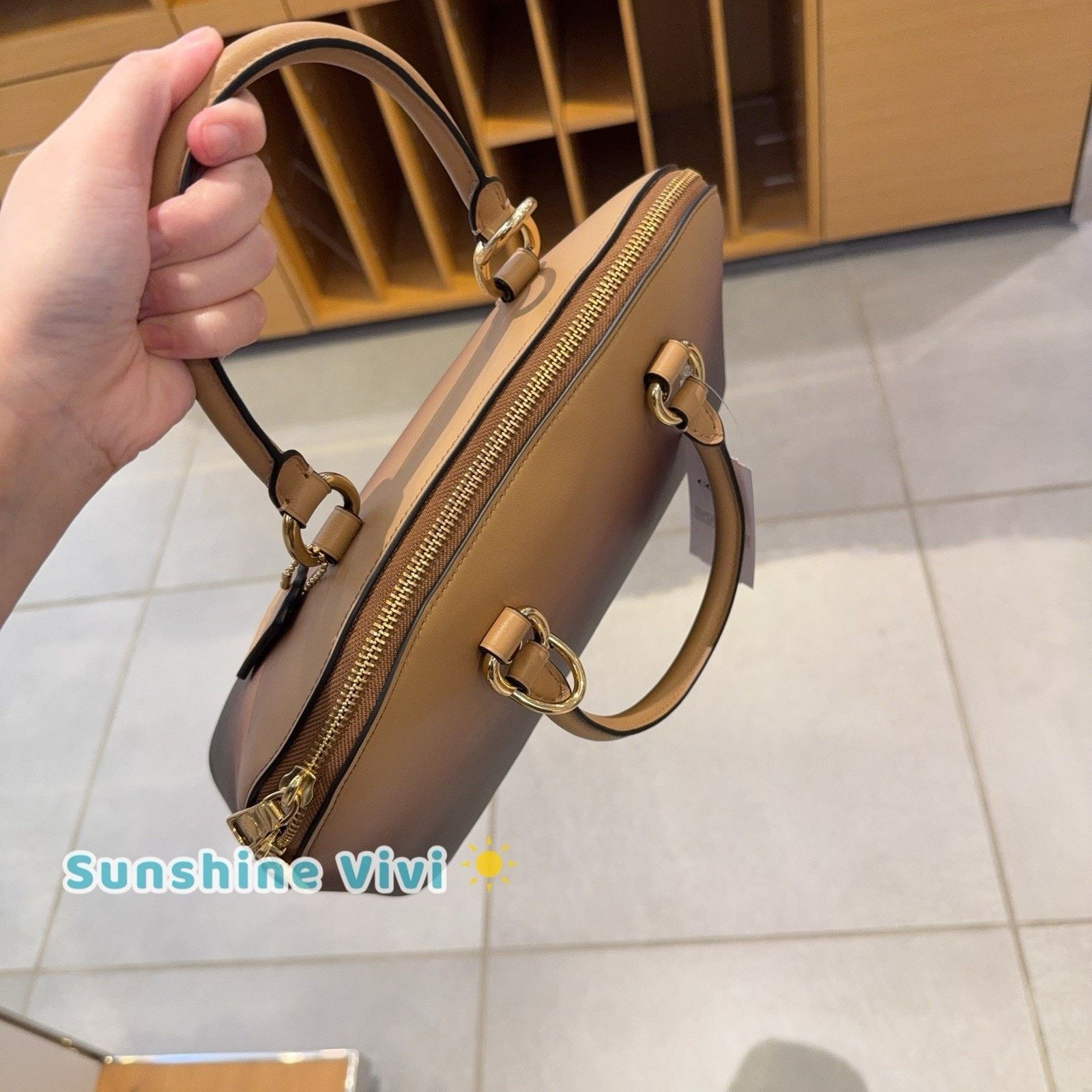 Coach NWT Coach Lara Satchel Bag Latte CDY28 Digitally leather Size ONE SIZE - 3 Thumbnail