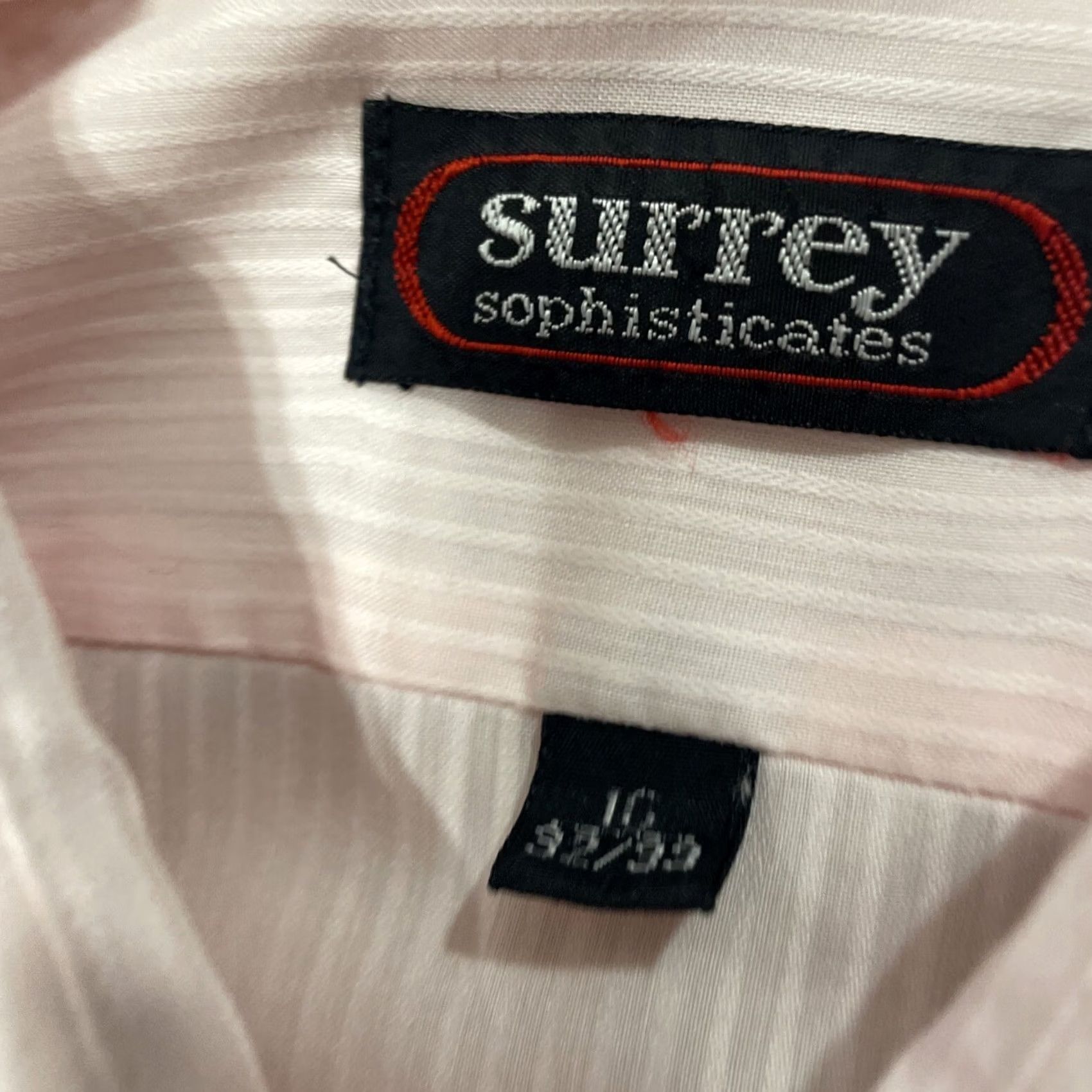 Pinko SURREY SOPHISTICATES Lightweight Shirt Mens 16 32/33 Pink Subtle Stripe Collared Button-Up Shirt Size US L / EU 52-54 / 3 - 7 Thumbnail