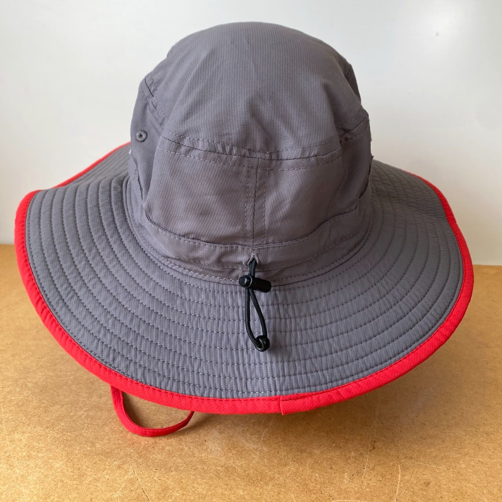 Vintage VINTAGE Lincoln High School Trojans Sun Hat Boonie Gray Red Volleyball Mascot Stockton Size ONE SIZE - 4 Thumbnail