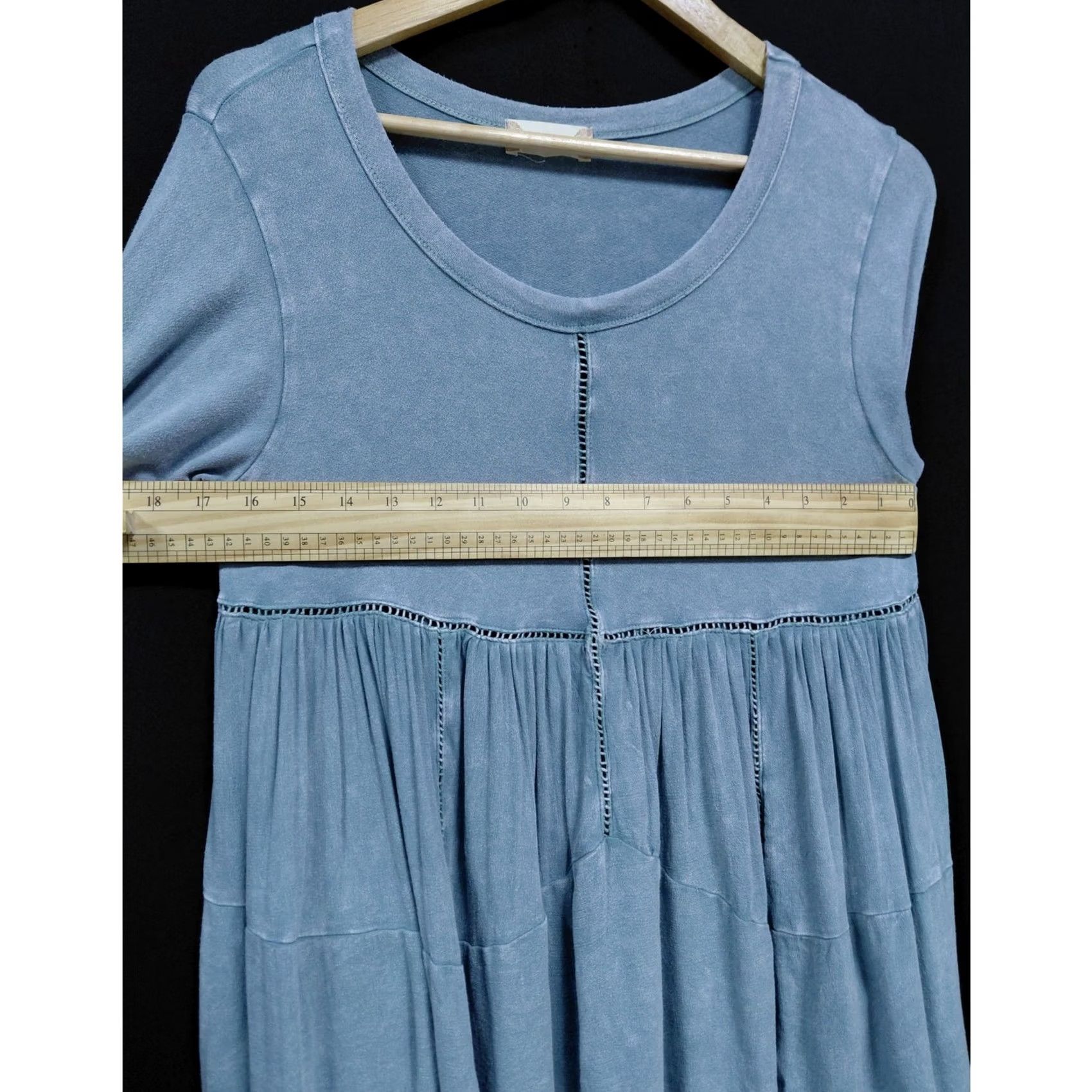 Vintage altard state Top Womens S Blue BAE Rayon Long Sleeve Solid Scoop Neck Women Size Size S / US 4 / IT 40 - 6 Thumbnail
