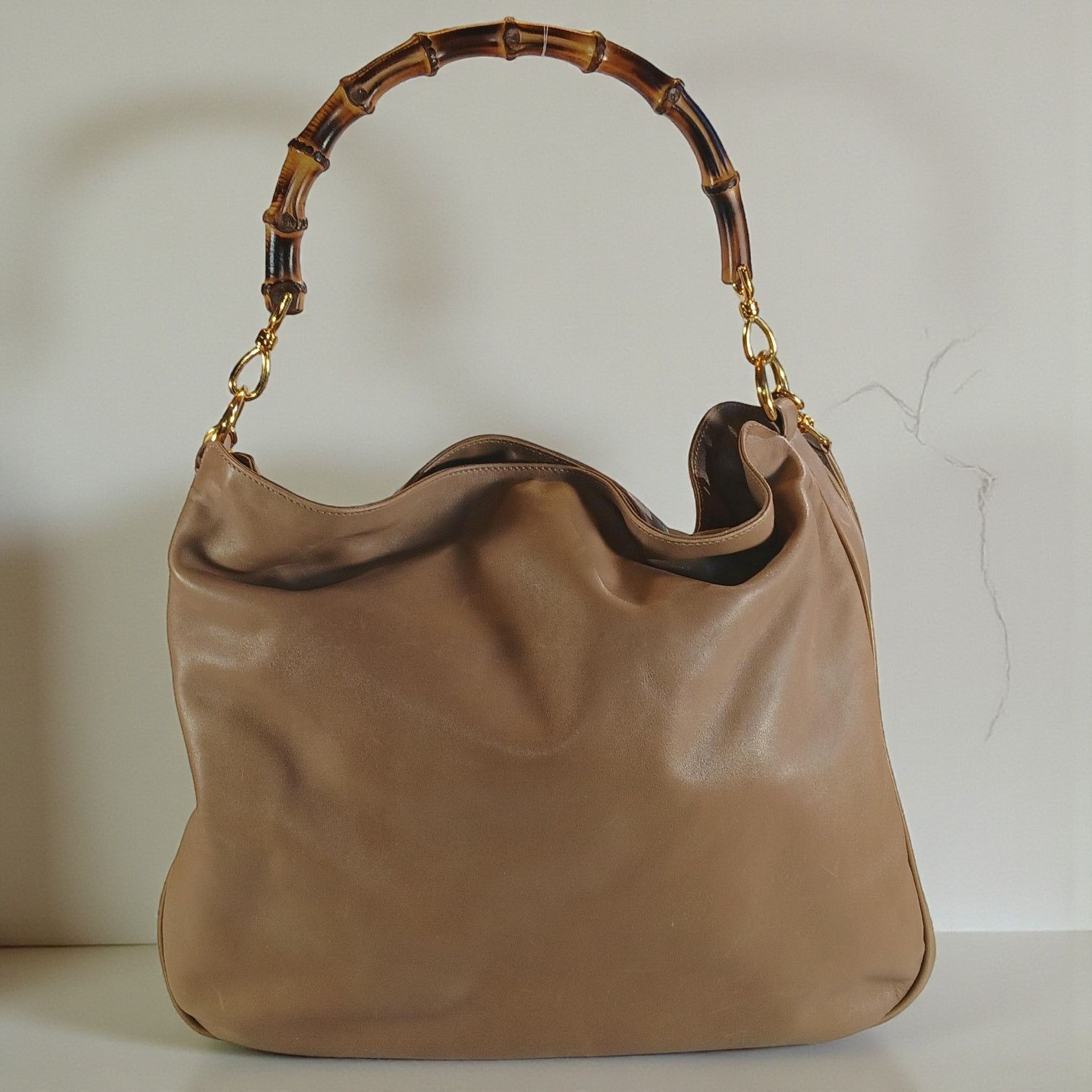 Gucci GUCCI Bamboo Shoulder/Hand Bag Leather Brown Gold Size ONE SIZE - 18 Thumbnail