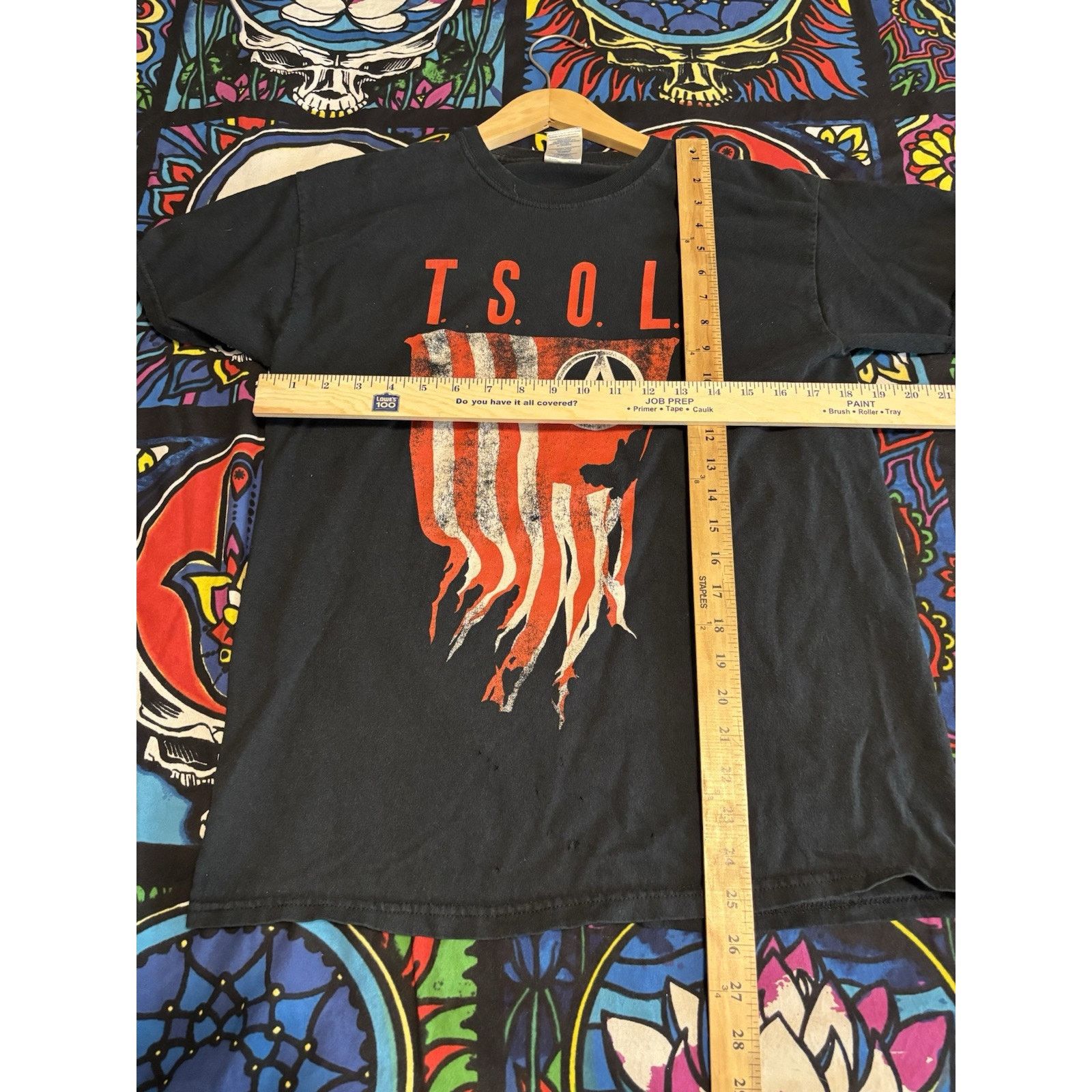 Vintage TSOL Band M Black Y2k Size US XL / EU 56 / 4 - 5 Thumbnail