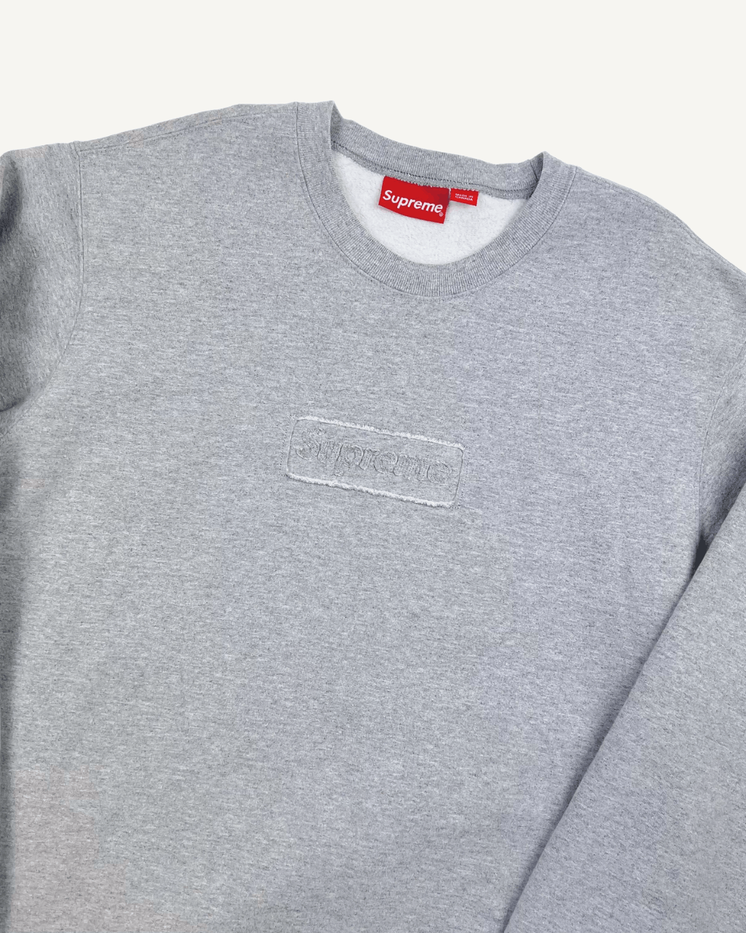 Supreme Supreme Cut Out Box Logo Crewneck Sweatshirt | Grailed