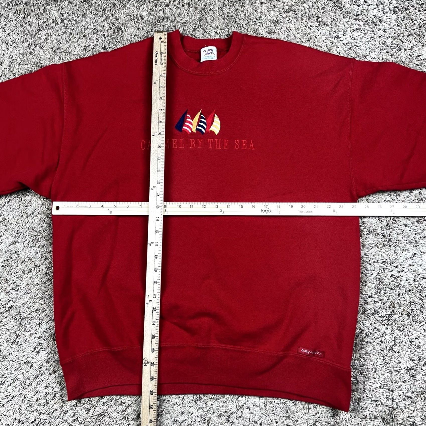 Vintage VINTAGE California Carmel By The Sea Beach Crazy Shirt Crewneck XL Red Sweatshirt 90s Ladies? Mens? Size US XL / EU 56 / 4 - 7 Thumbnail