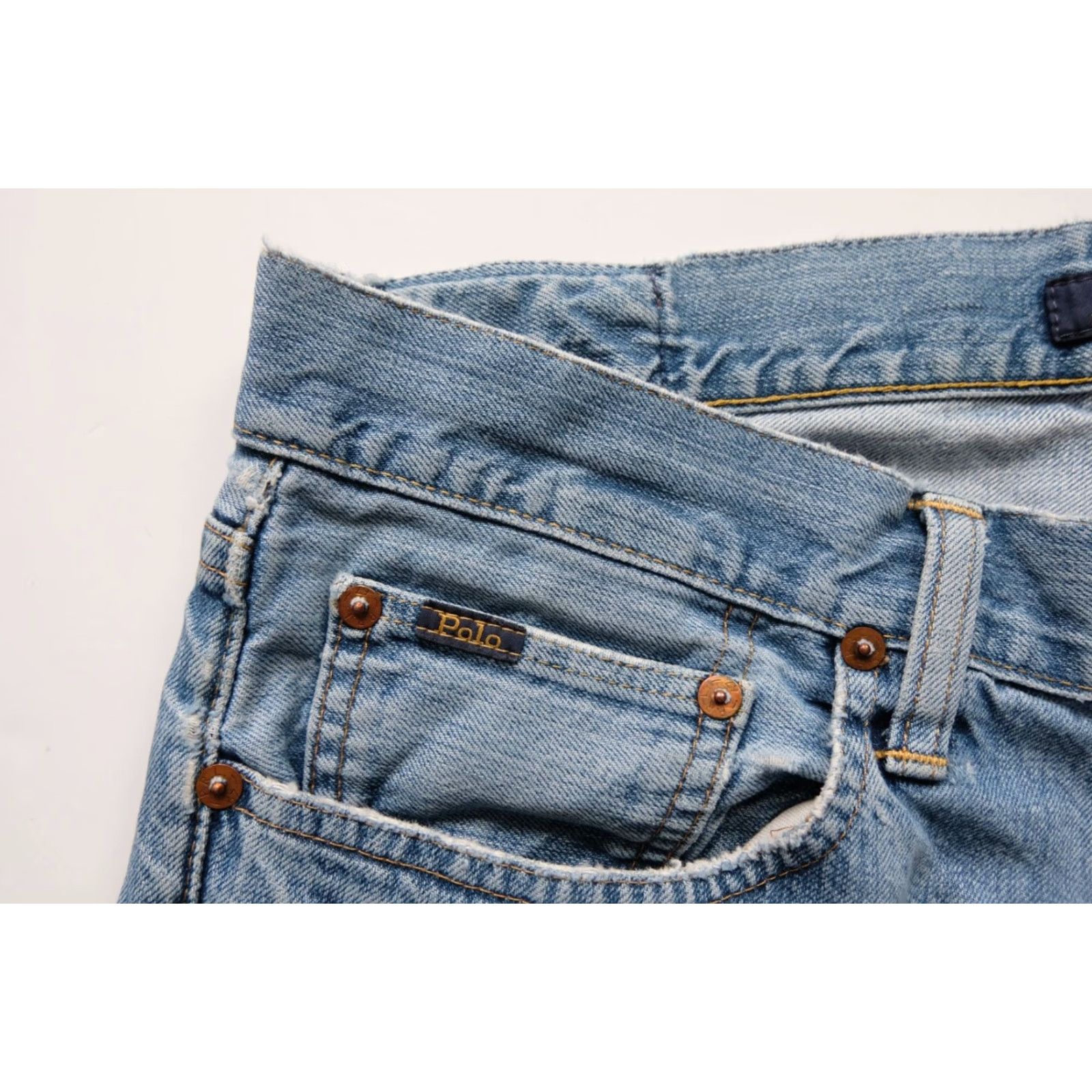 Ralph Lauren VINTAGE Ralph Lauren Polo Jeans 100% Cotton VTG 90s Y2K Men 32x30 Jeans Mens Blue Denim 9" Rise 29" Inseam Size US XS / EU 42 / 0 - 5 Thumbnail