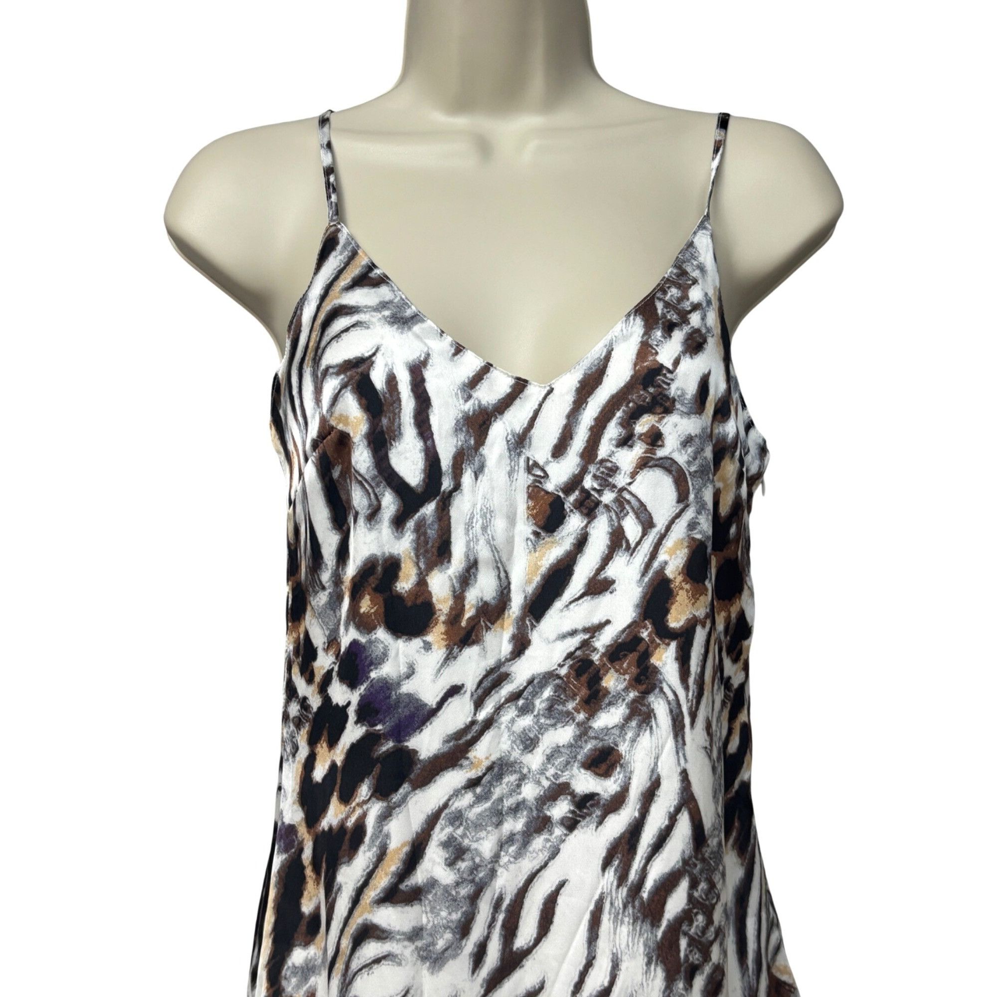 Other One Clothing Juniors' Animal-Print Slip Dress, XXS Size XXS / US 00 / IT 34 - 4 Thumbnail