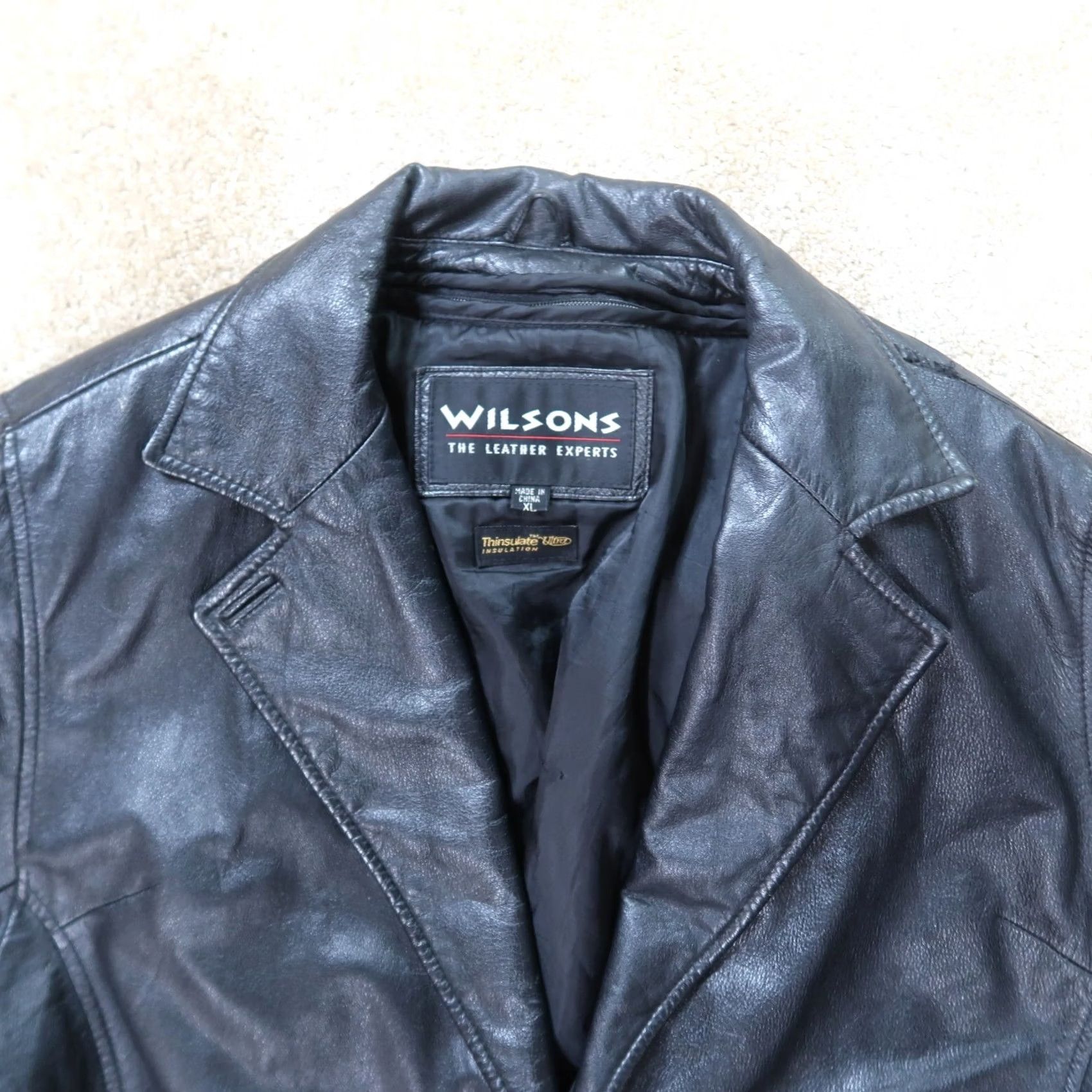 Vintage VINTAGE Wilsons Black Leather Jacket Women's XL Button Front Insulated Coat Size XL / US 12-14 / IT 48-50 - 3 Thumbnail