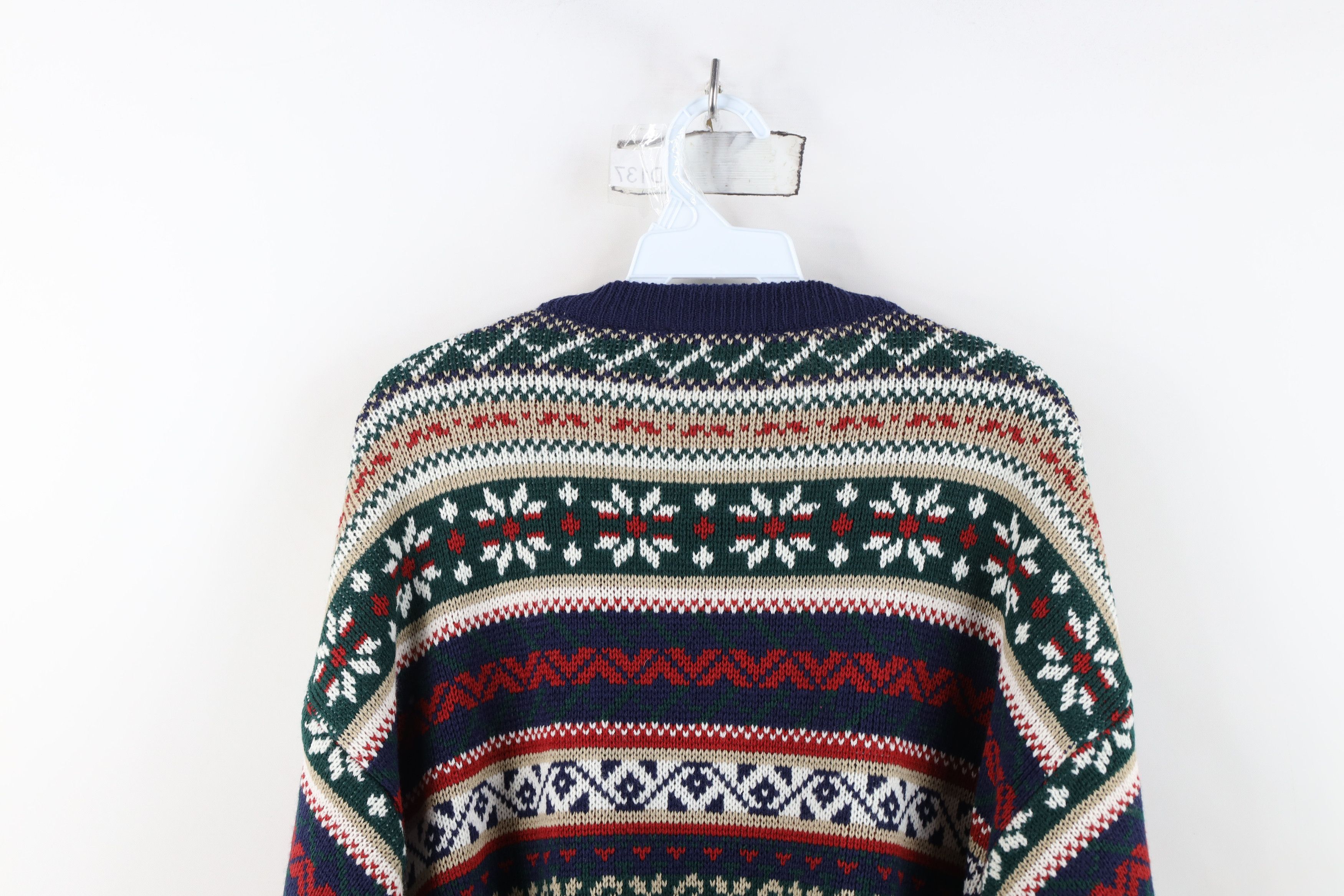 Vintage Vintage 90s Streetwear Fair Isle Crewneck Sweater Acrylic Size US L / EU 52-54 / 3 - 10 Thumbnail