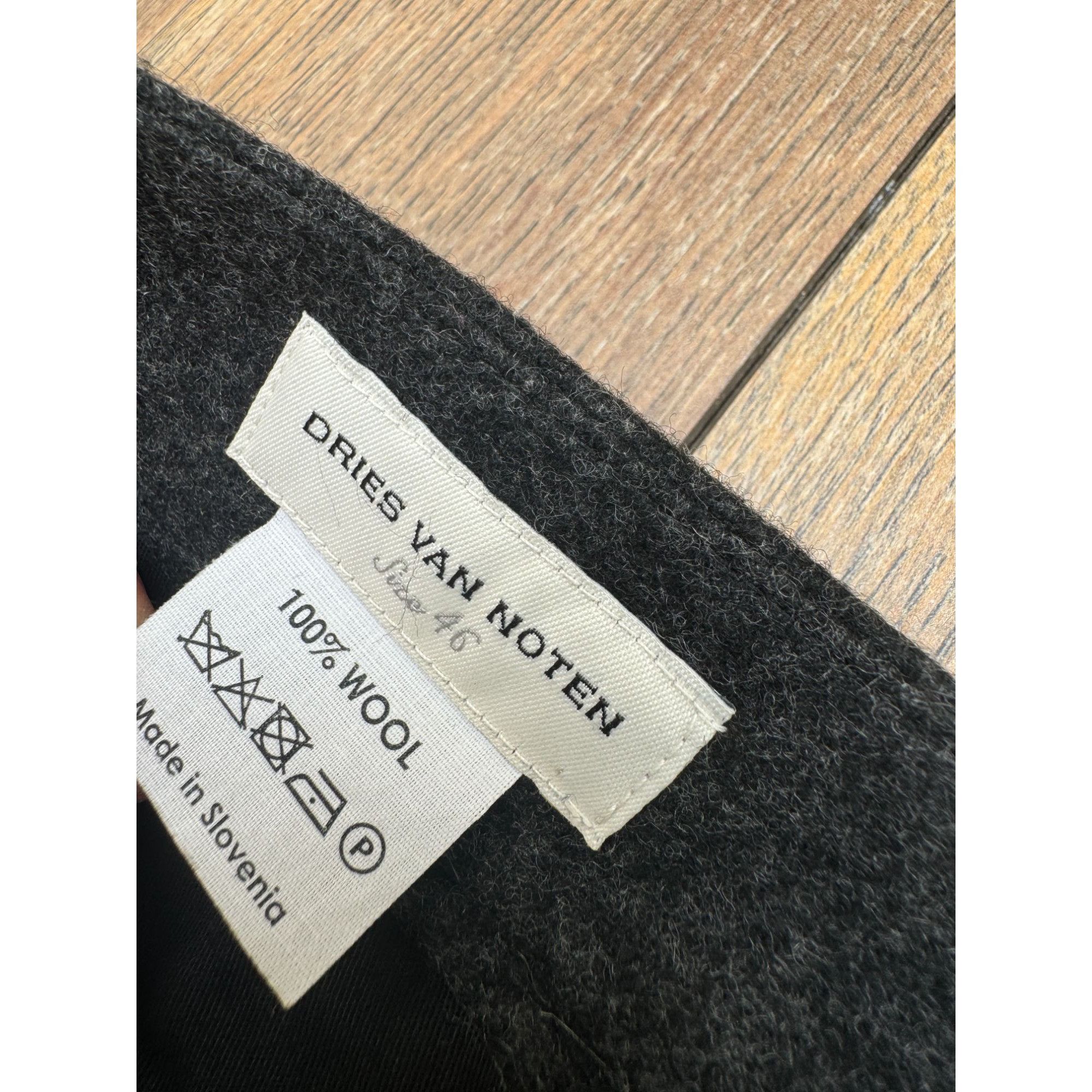 Dries Van Noten Grey Wool Wide Pants Size US 30 / EU 46 - 6 Thumbnail