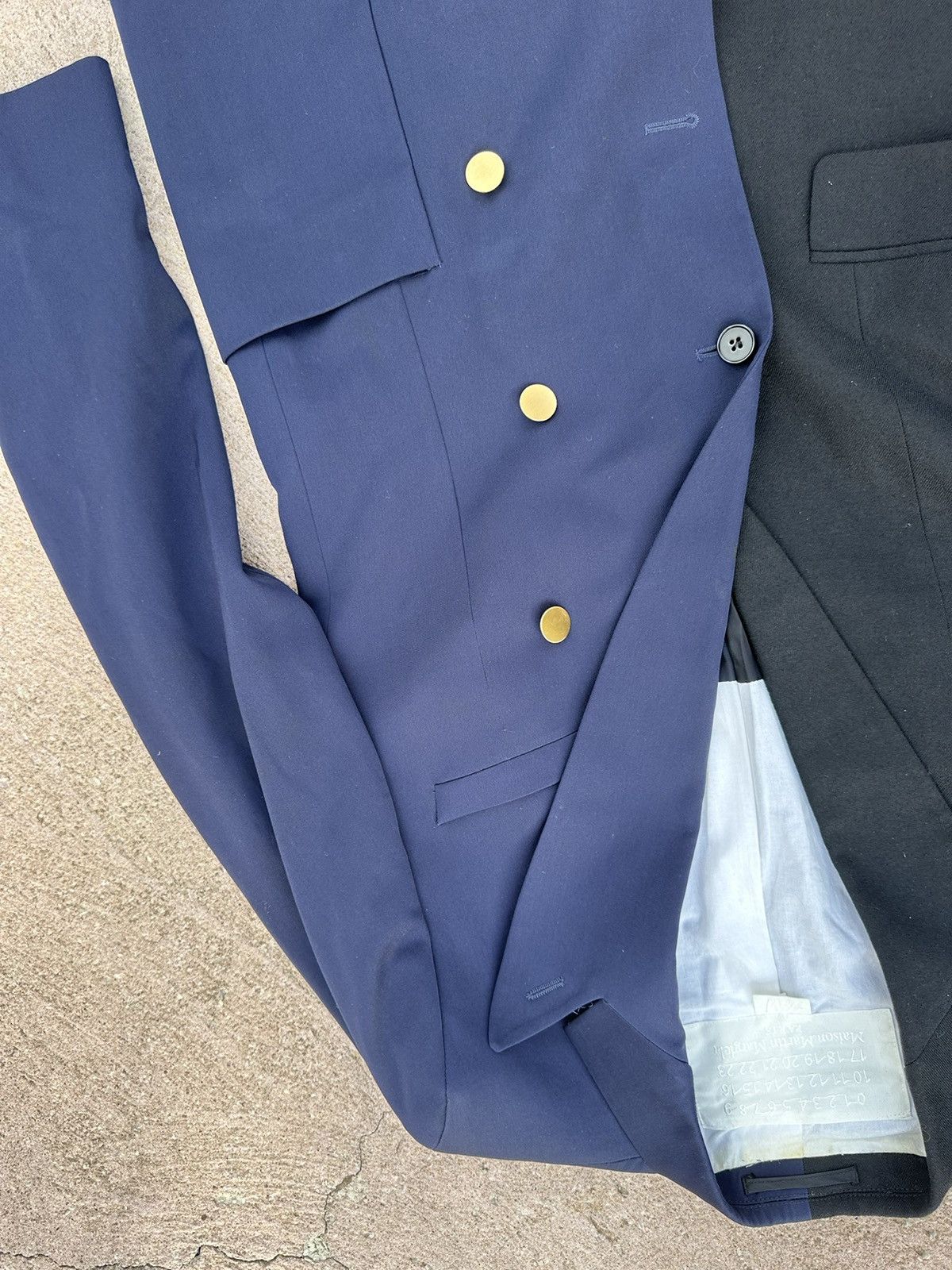 H&M × Maison Margiela Maison Margiela x H&M Blazer Jacket Black/Navy size S-M Size 46L - 5 Thumbnail