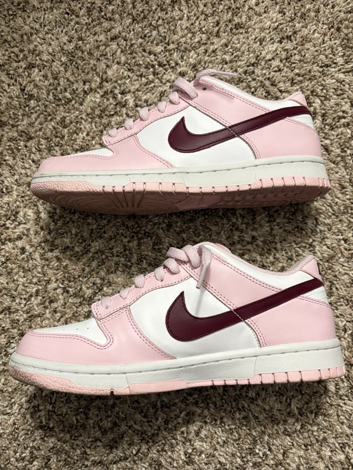 Nike Nike Dunk Low GS Pink Foam Size US 8.5 / IT 38.5 - 3 Thumbnail
