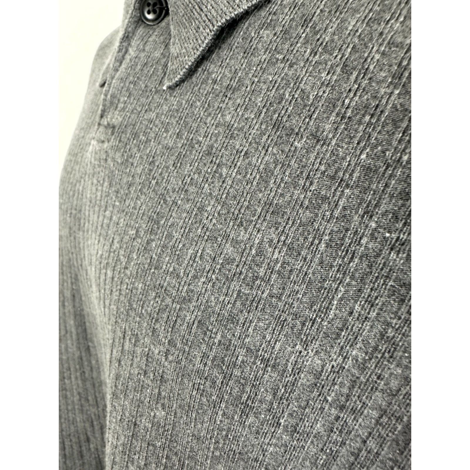 Banana Republic VINTAGE Banana Republic Polo Shirt Men Large 90s Ribbed Cotton Gray Formal Casual Golf Tennis L Mens Size US L / EU 52-54 / 3 - 5 Thumbnail