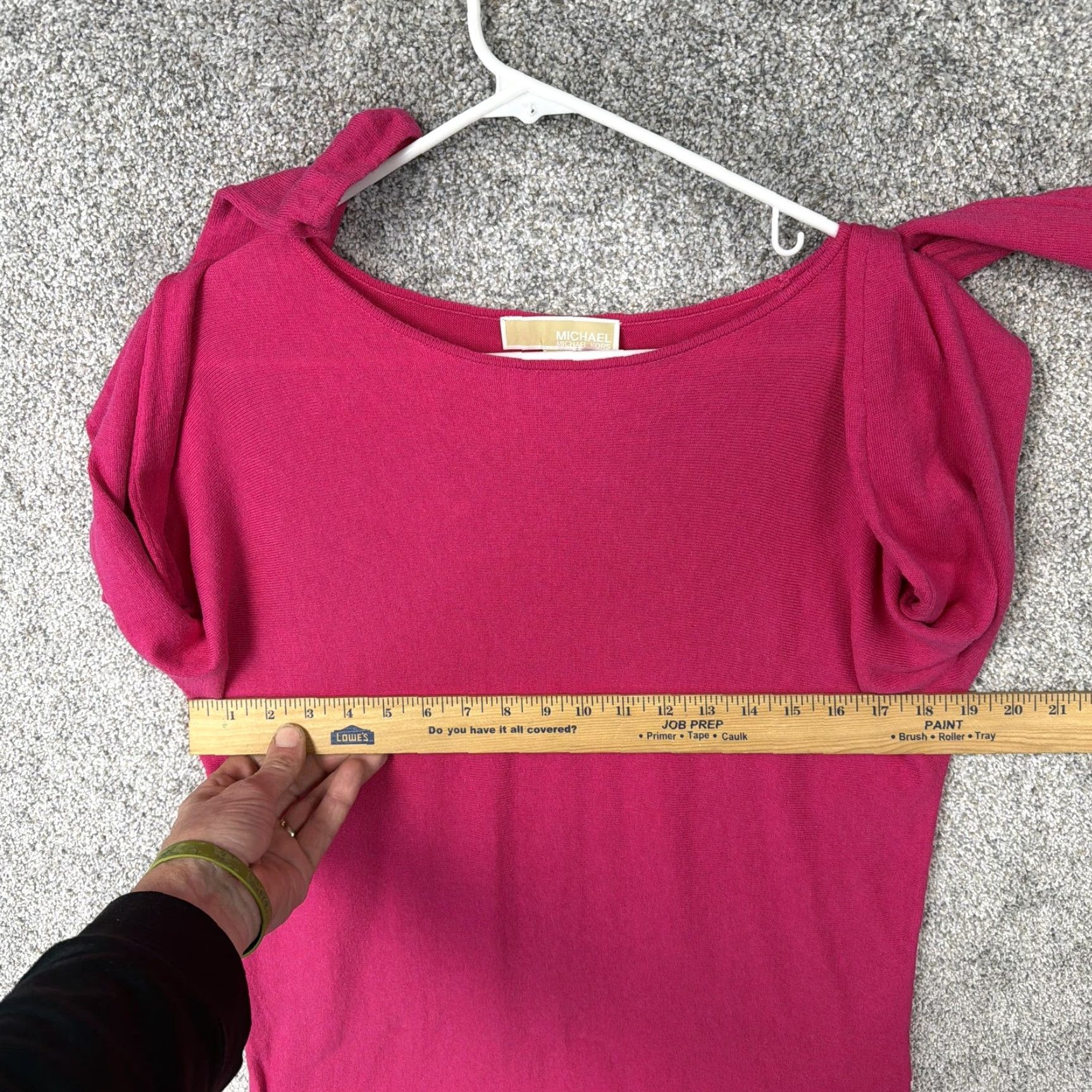 Vintage Michael Kors Sweater Womens M Pink Boat Neck Minimal Barbiecore Lagenlook Size M / US 6-8 / IT 42-44 - 4 Thumbnail