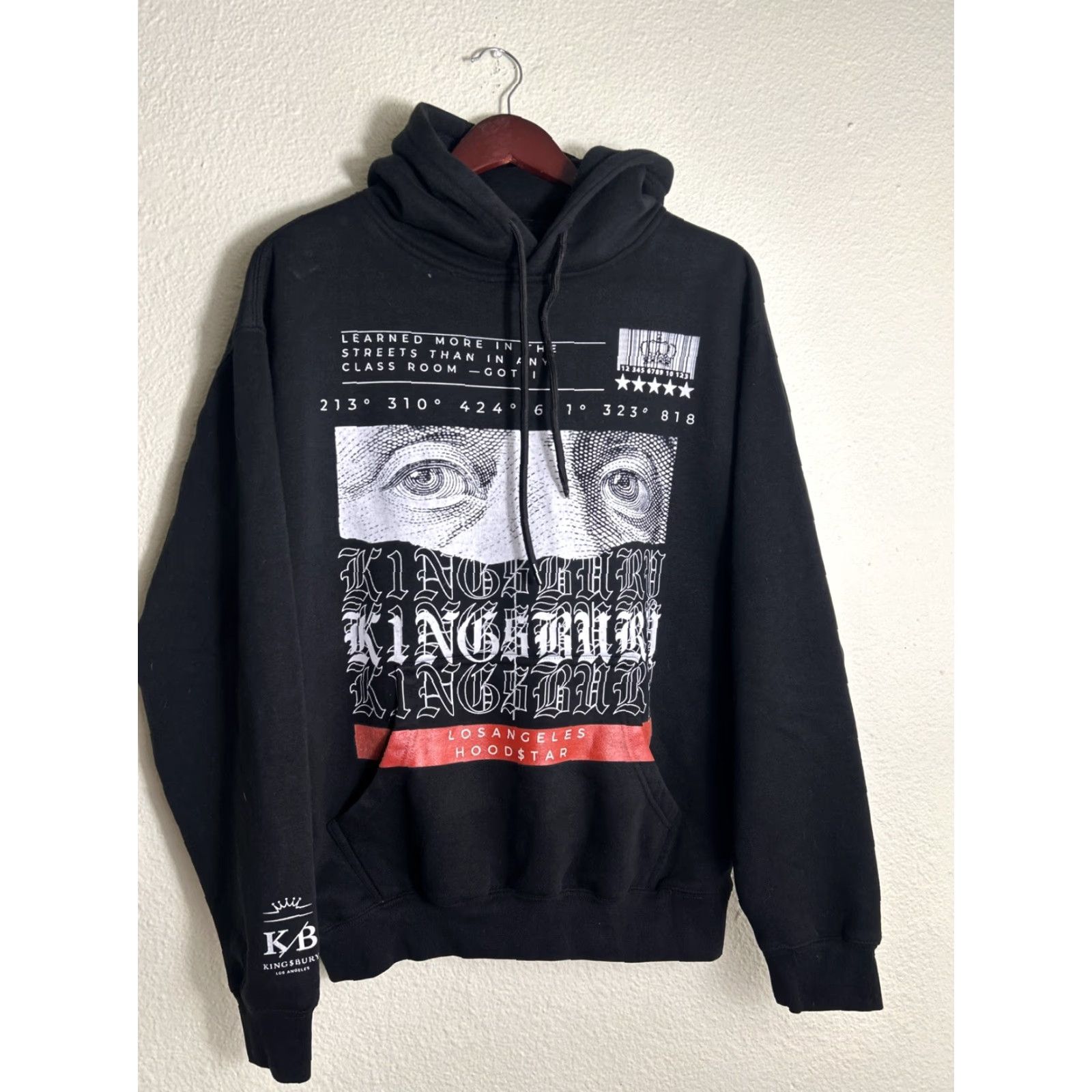 Vintage Kingsbury Los Angeles Mens Hoodie Pullover Black M Hoodstar Angel Graphic Pullover Hoodie Mens Black Size US M / EU 48-50 / 2 - 2 Thumbnail