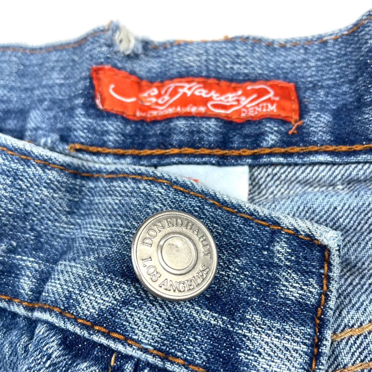 Ed Hardy Crazy Rare Ed Hardy Avant Garde Denim Jeans Size: 32 - 33 Size US 33 - 13 Thumbnail