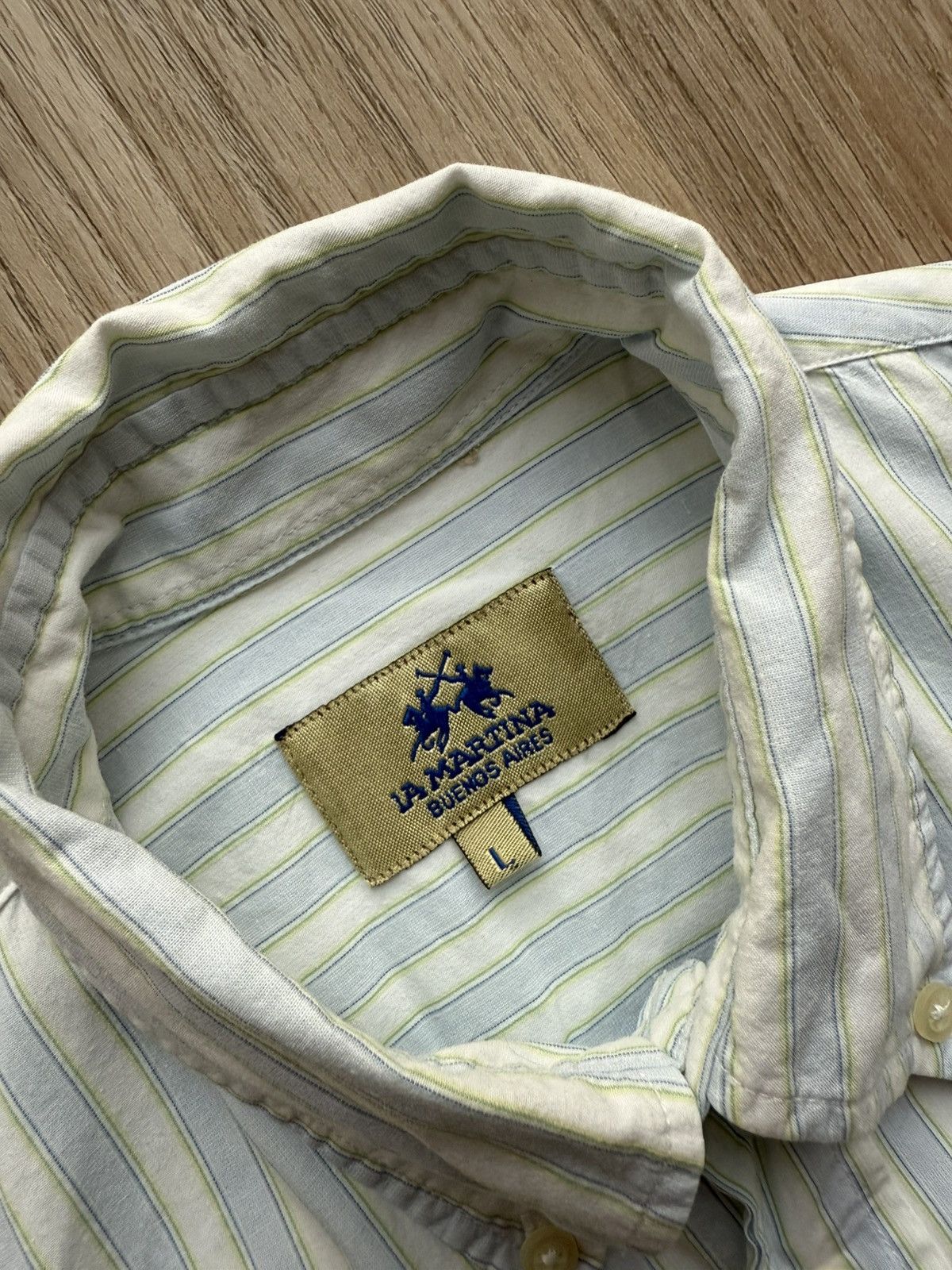 La Martina La Martina The Prince of Wales Polo Cup Striped Button Shirt Size US L / EU 52-54 / 3 - 6 Thumbnail