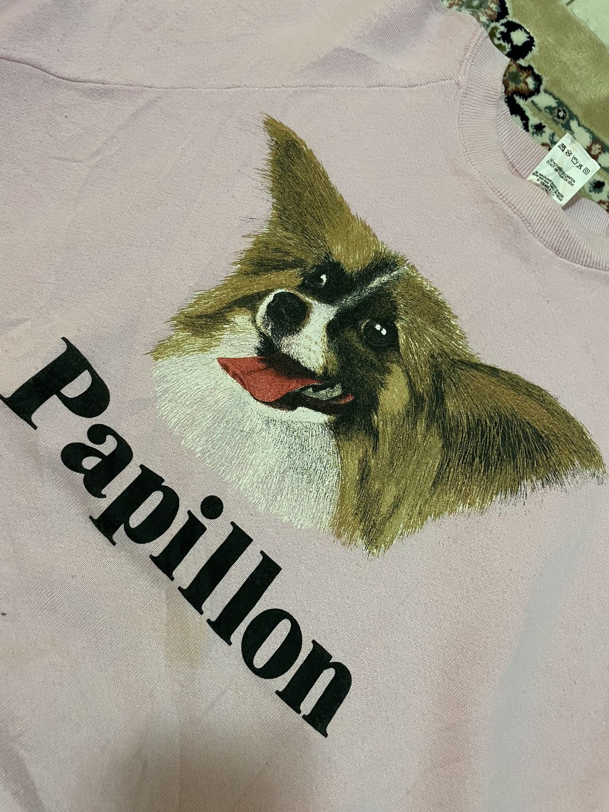 Fruit Of The Loom × Vintage Vintage 90s Papillon Big Logo Sweatshirt Made in Usa 🇺🇸 Size US L / EU 52-54 / 3 - 4 Thumbnail