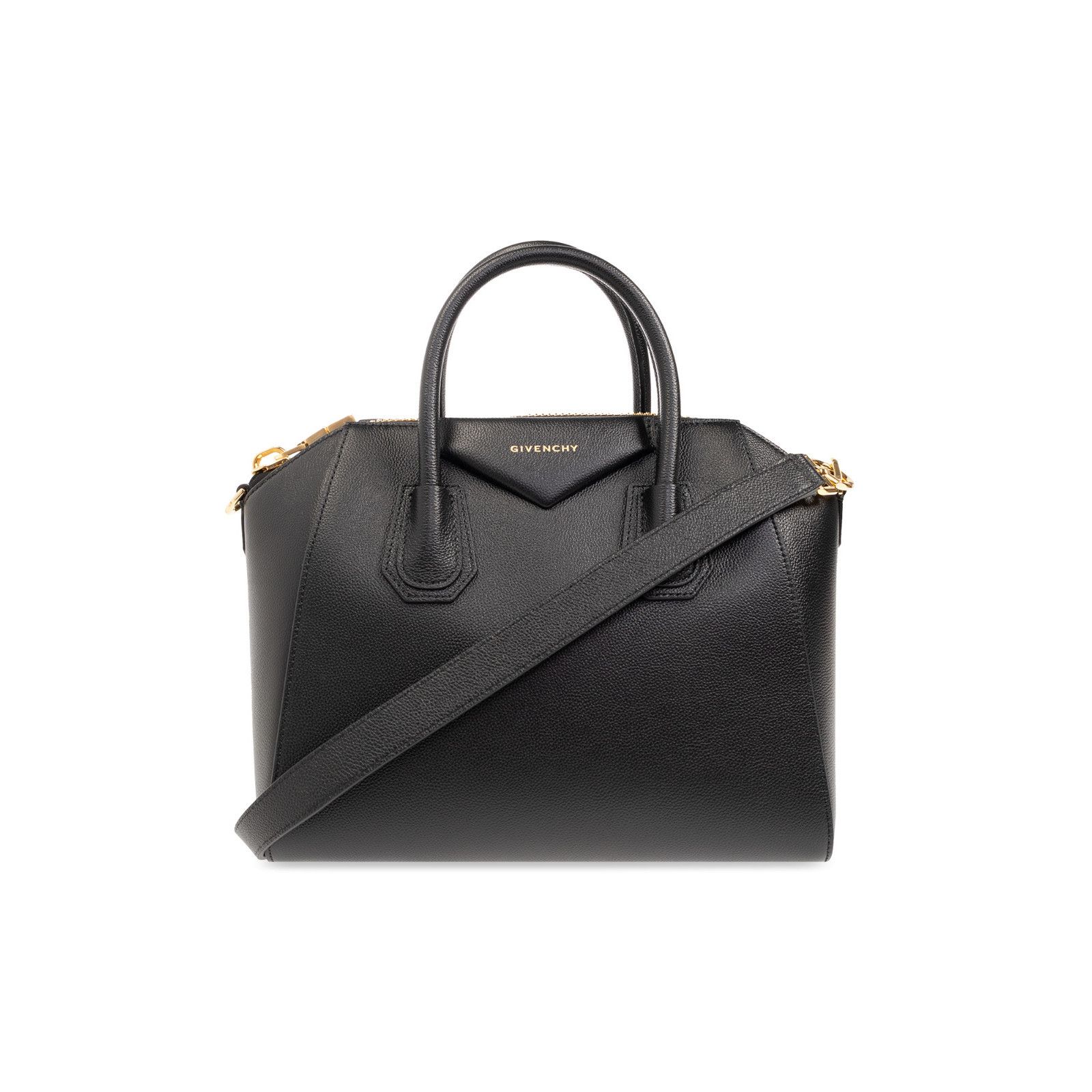 Givenchy GIVENCHY Small Antigona Black Grained Leather Top Handle Bag Size ONE SIZE - 1 Thumbnail