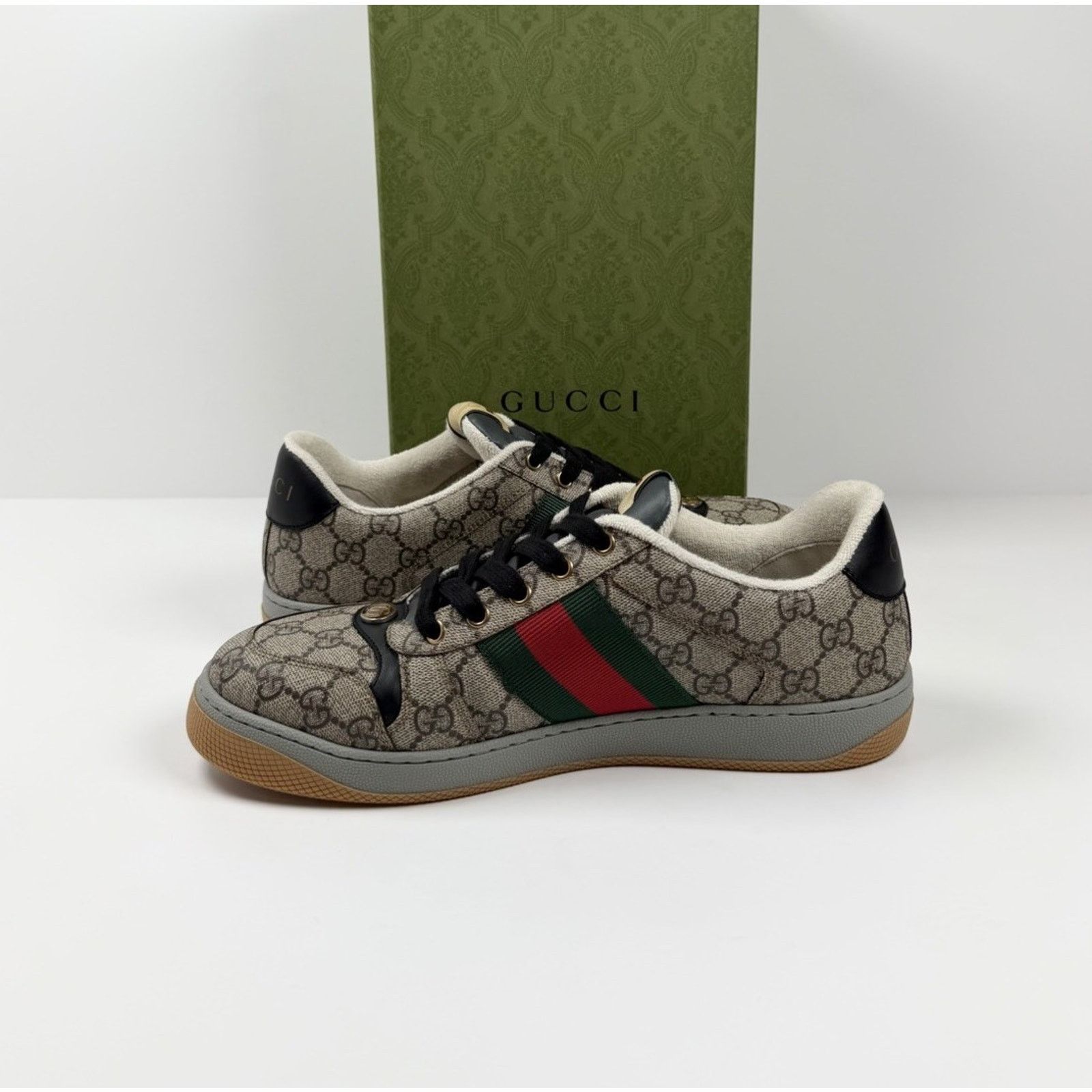 Gucci Size 8.5US - Gucci Screener Beige Monogram NEW/RETAIL $1.1K! Size US 8.5 / EU 41-42 - 6 Thumbnail