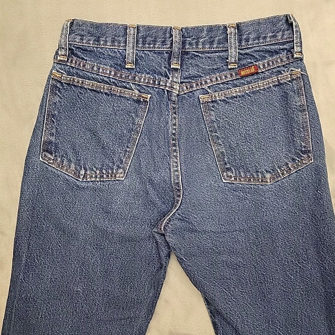 Vintage VINTAGE Rustler Jeans Mens 29x30 Blue Denim Medium Wash 100% Cotton Made in USA Size US 29 - 6 Thumbnail