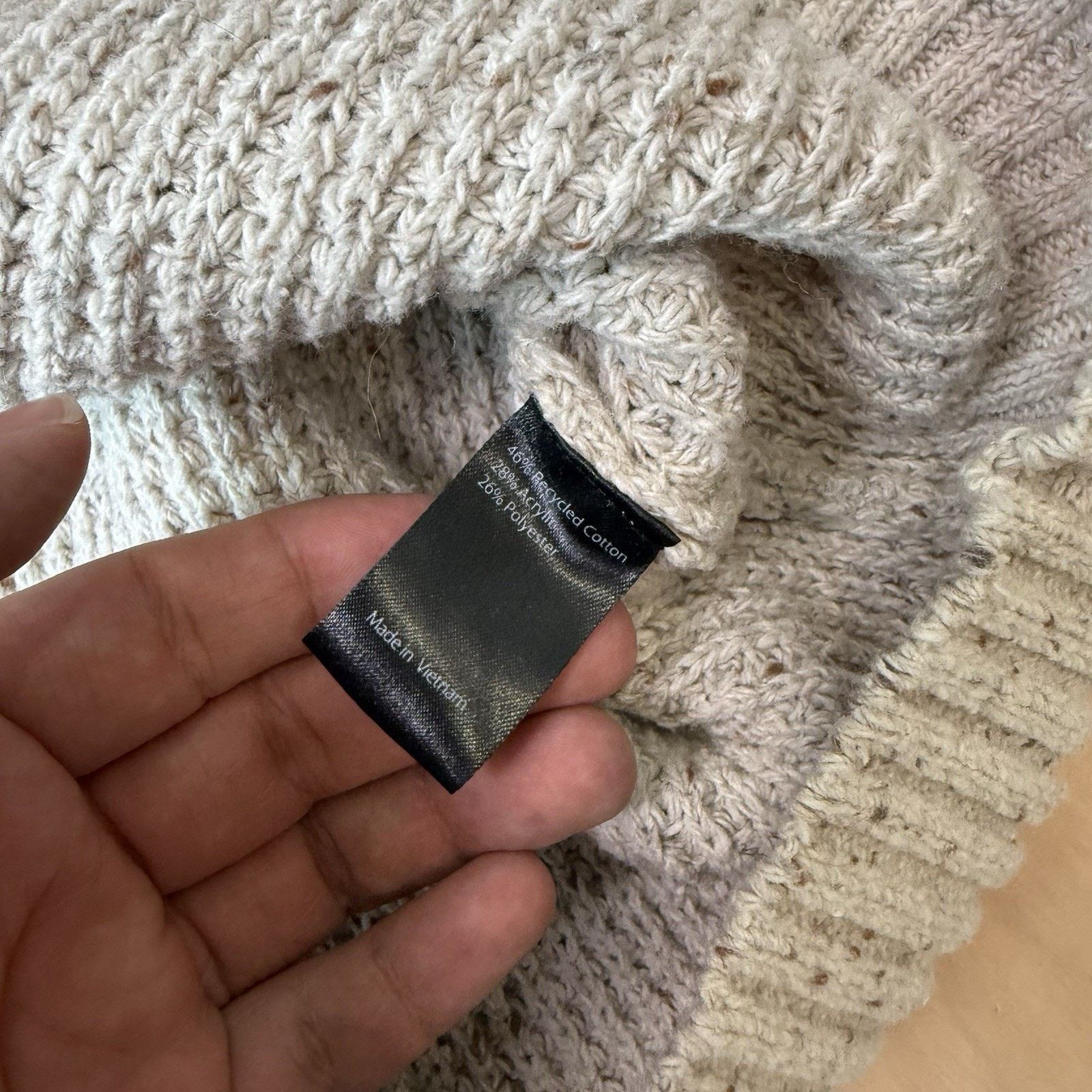 Other Wellen Recycled Cotton Headlands Sweater Medium Cream Size US M / EU 48-50 / 2 - 7 Thumbnail