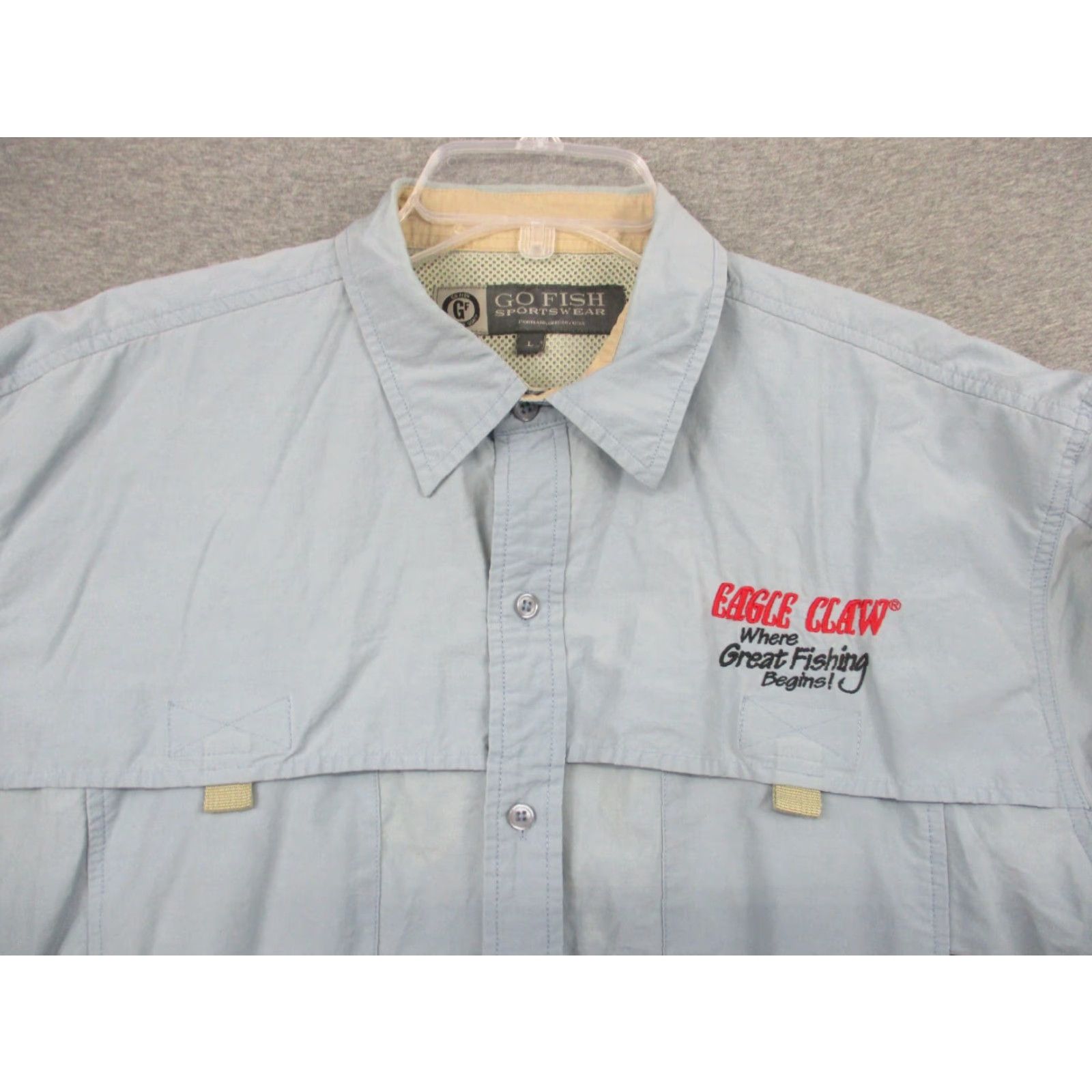 Yamaha Go Fish Sportswear Shirt Large Blue Yamaha Outboards Fishing Vented Long Sleeve Size US L / EU 52-54 / 3 - 2 Thumbnail